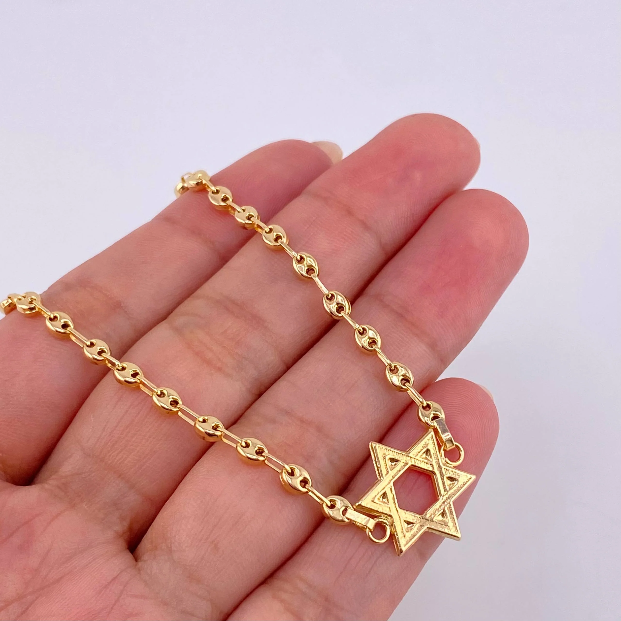 Pulso Gc Herraje Estrella De David 2.55 g / 6 1/4 in / 3.2 mm Oro Amarillo 18K - Image 3