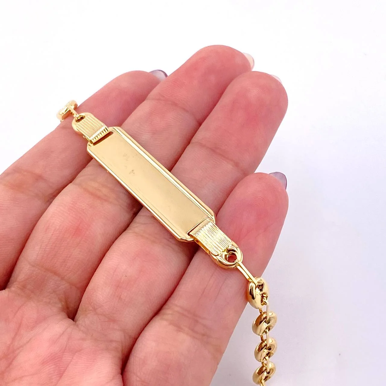 Pulso GC Placa Rectangular 4.25gr / 8 1/2 in / 5.4mm Oro Amarillo 18K © - Image 3