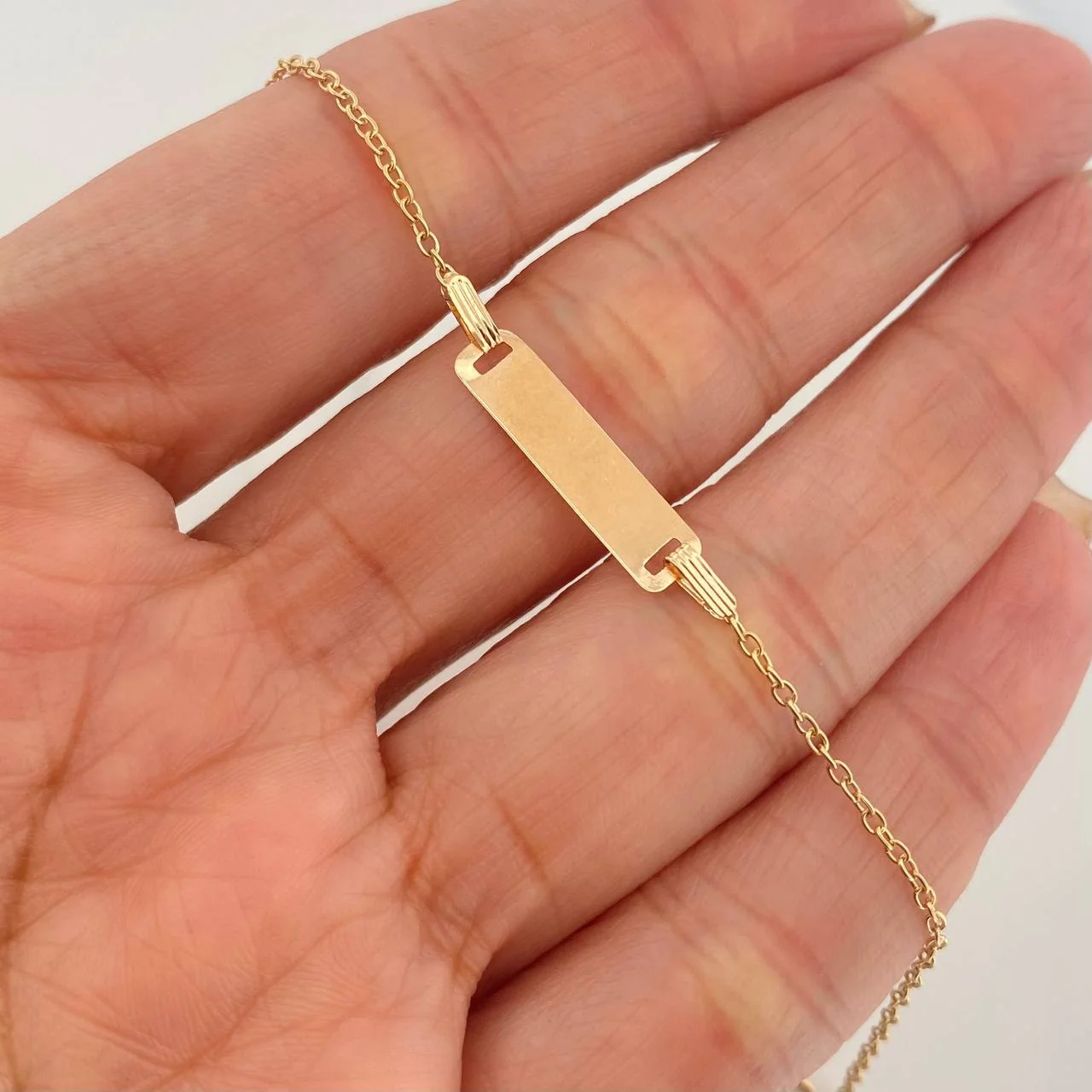 Pulso Modulable Placa Aro Seguido 1 g / 6 1/4 in - 5 1/2 in / 1.46 mm Oro Amarillo 18K - Image 4