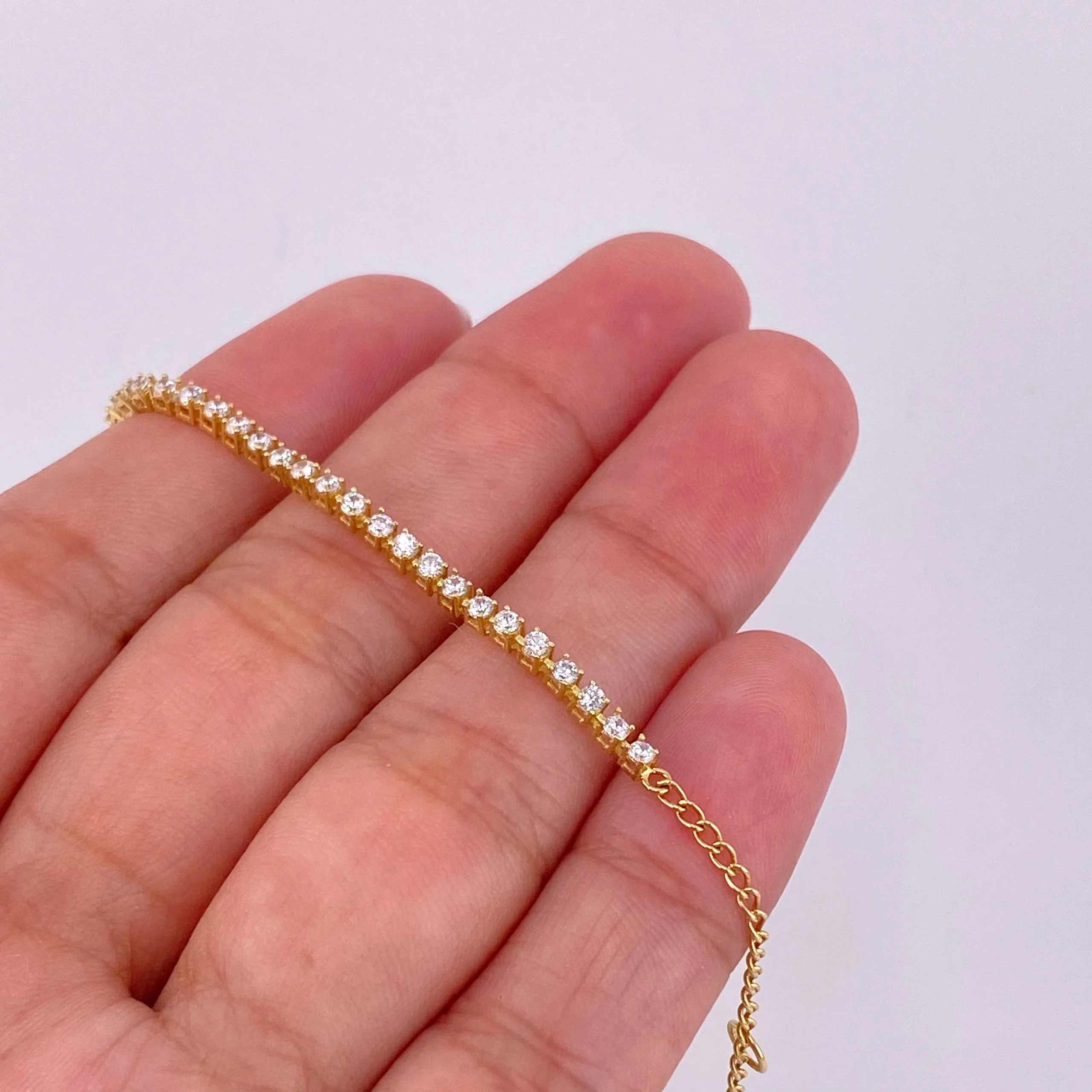 Pulso Modulable Tenis 2.25g / 7 1/2 in - 7 in / 1.8mm Oro Amarillo 18K - Image 3