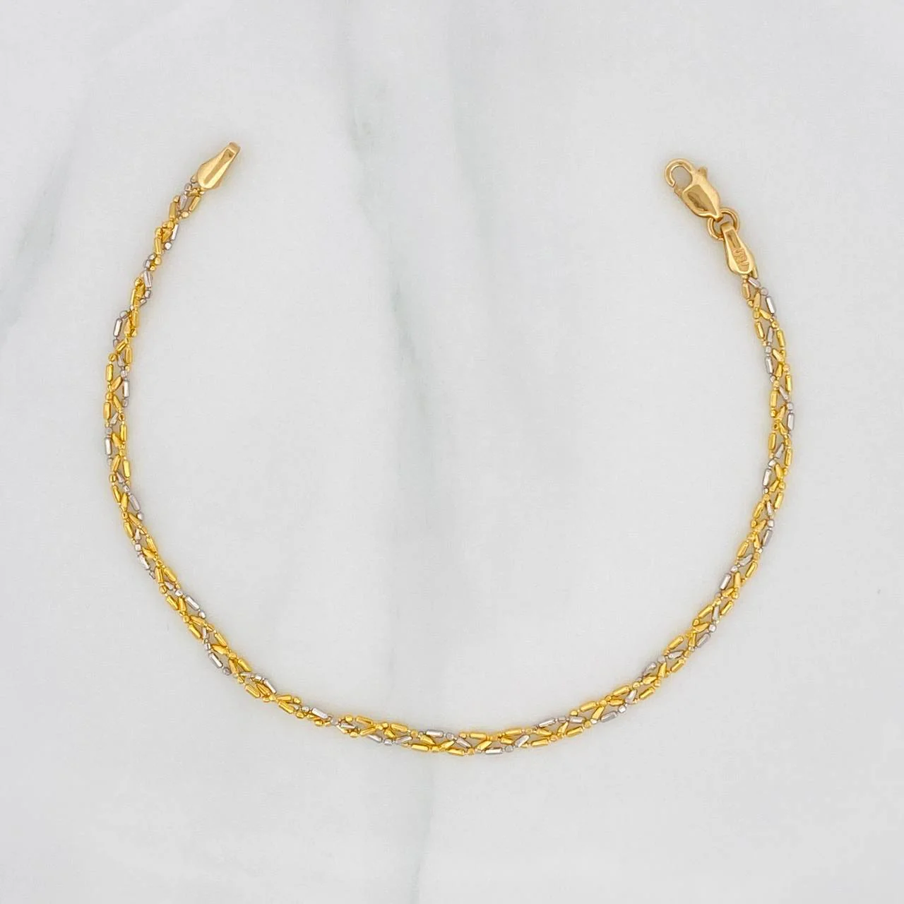 Pulso Morse 2.45g / 7 in / 2.24mm Dos Oros Amarillo Blanco 18K