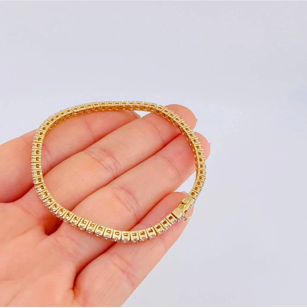 Pulso Tenis Diamantes 3,79 Qts 11.05 g / 7 1/4 in / 2.6 mm Oro Amarillo 18K - Image 4