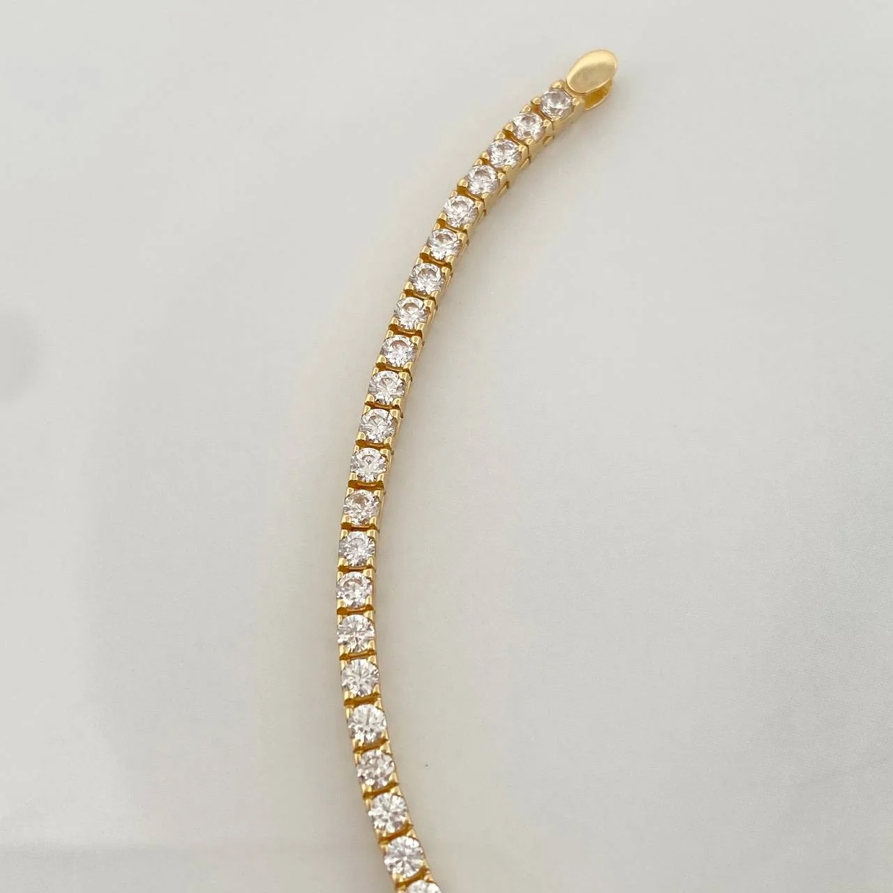 Pulso Tennis 7.7gr / 7 in / 2.5mm Oro Amarillo +4 18K % - Image 3