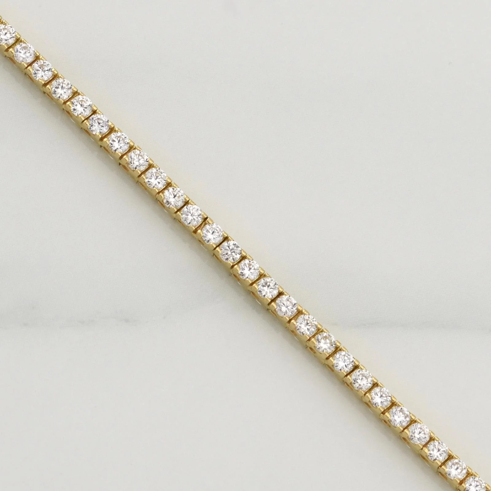 Pulso Tennis Doble Faz 6.95gr / 7 in / 2.1mm Oro Amarillo +4 18K ! - Image 4
