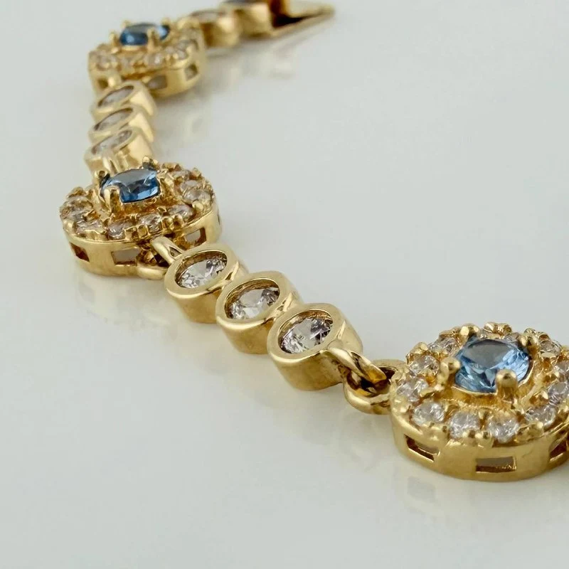 Pulso Tennis Halo 10 g / 7 in Oro Amarillo 18K - Image 2