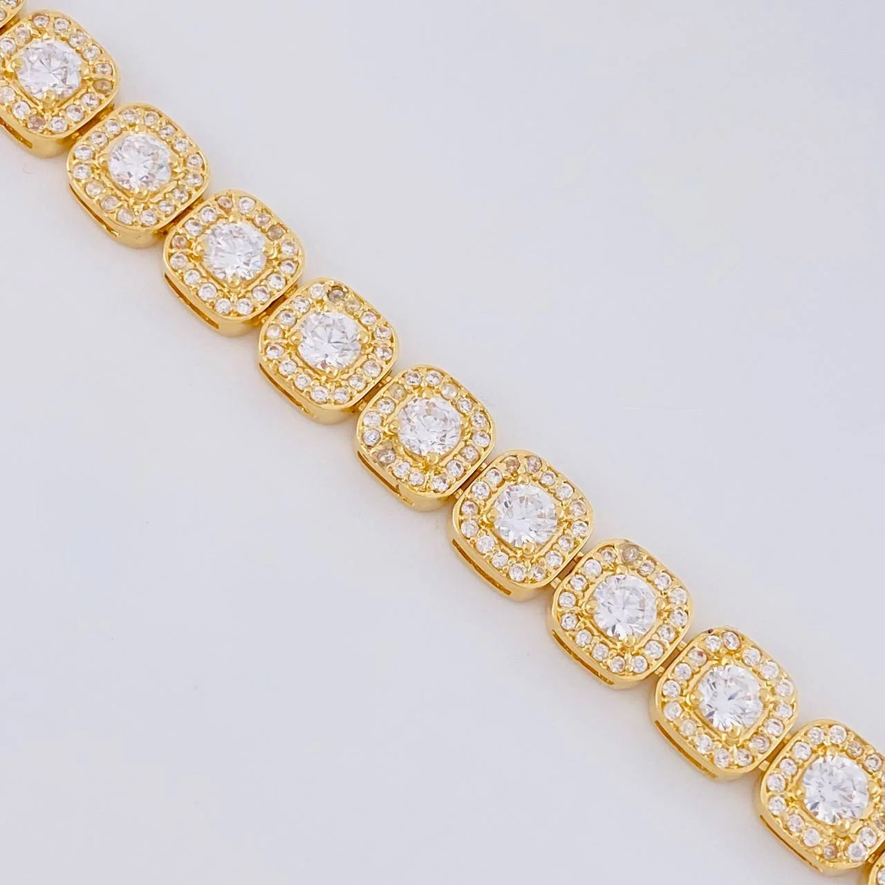 Pulso Tennis Tupido 21.9g / 7 1/4 in / 8mm Dos Oros Amarillo Blanco 18K - Image 2