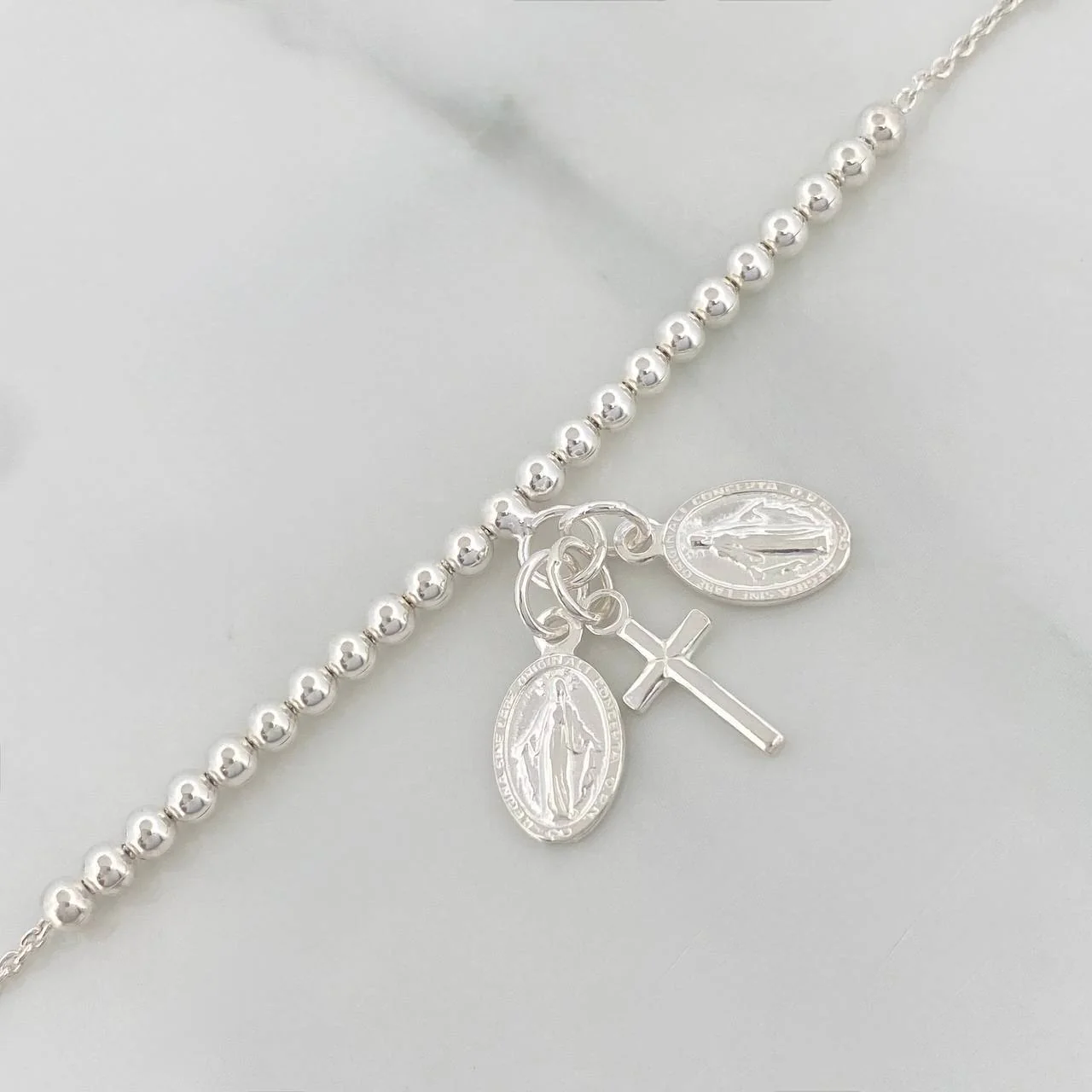 Pulso Virgen Milagrosa 5.1 g / 8 1/4 in / 2.9 mm Plata 925 - Image 3