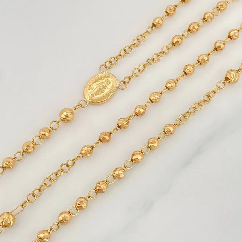 Rosario Milagrosa 12.35 g / 15 1/4 in / 4 mm Oro Amarillo 18K - Image 4