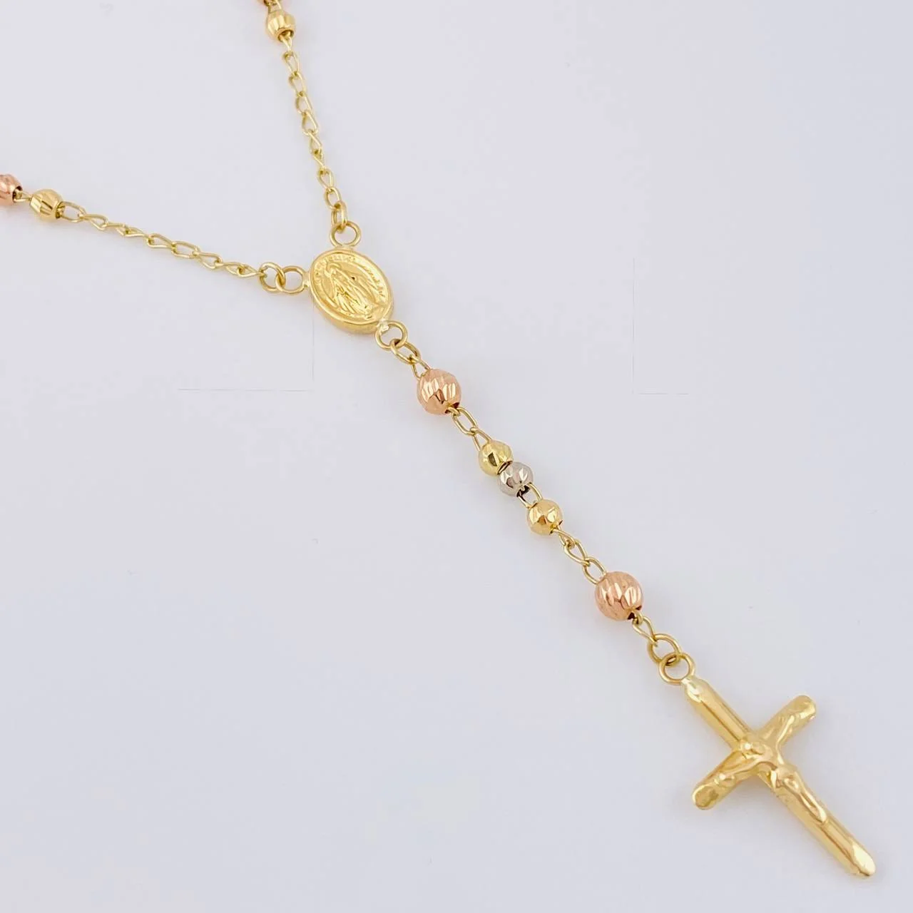 Rosario Virgen De La Milagrosa 6.2g / 20 in / 3mm/4mm mm Tres Oros 18K