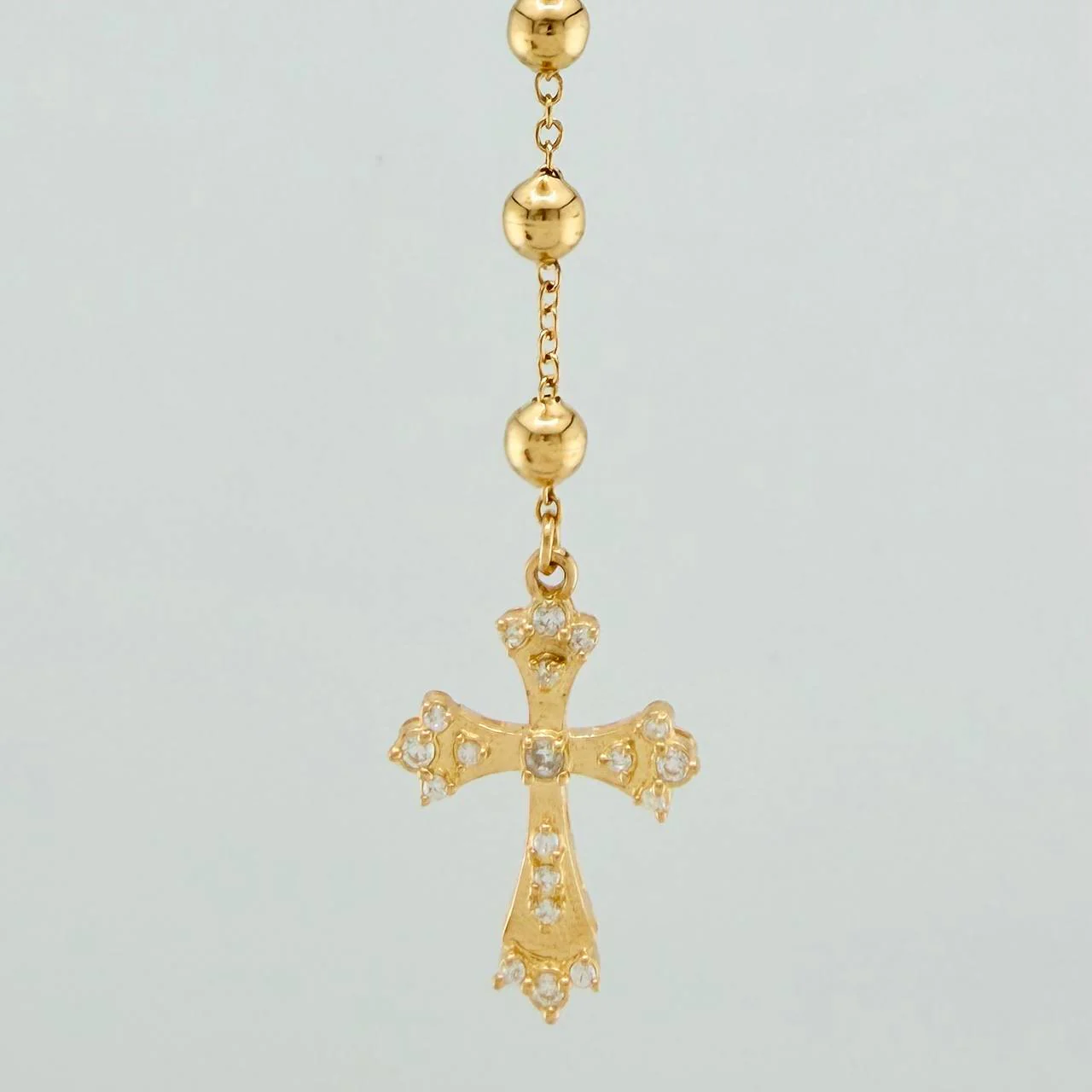 Rosario Virgen Maria Silueta 10.65gr / 15 1/4 in / 5mm-4mm Oro Amarillo 18K & - Image 3