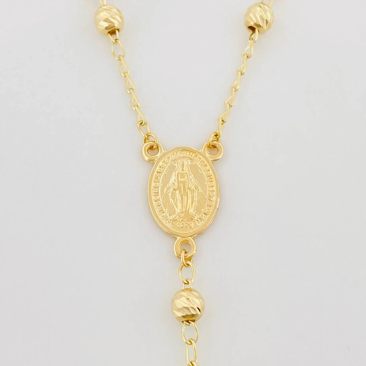 Rosario Virgen Milagrosa 11.4g / 24 in / 3.8mm Oro Amarillo 18K - Image 3
