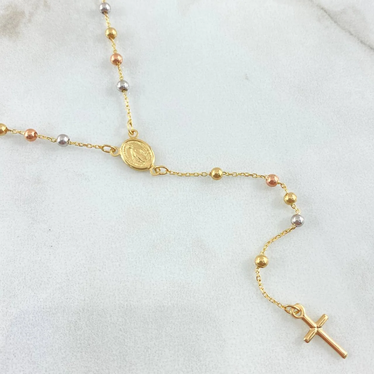 Rosario Virgen Milagrosa 3.25 g / 17 3/4 in / 2 mm Tres Oros 18K