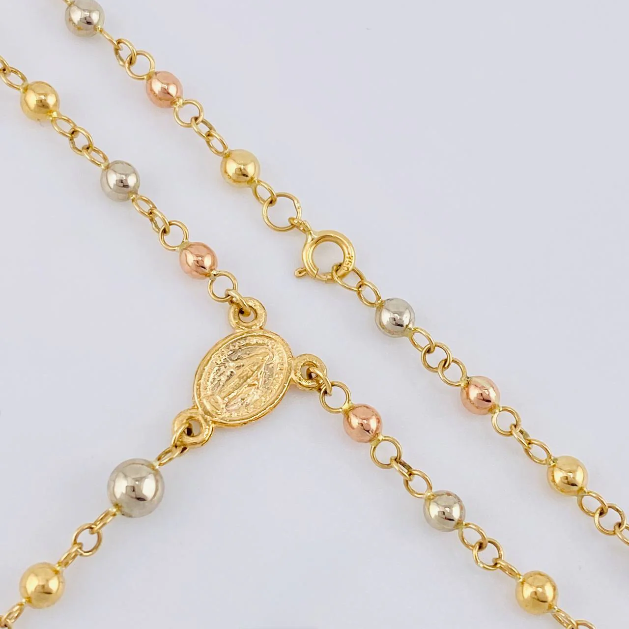 Rosario Virgen Milagrosa 5.85 g / 20 1/2 in / 3 mm Tres Oros 18K - Image 2