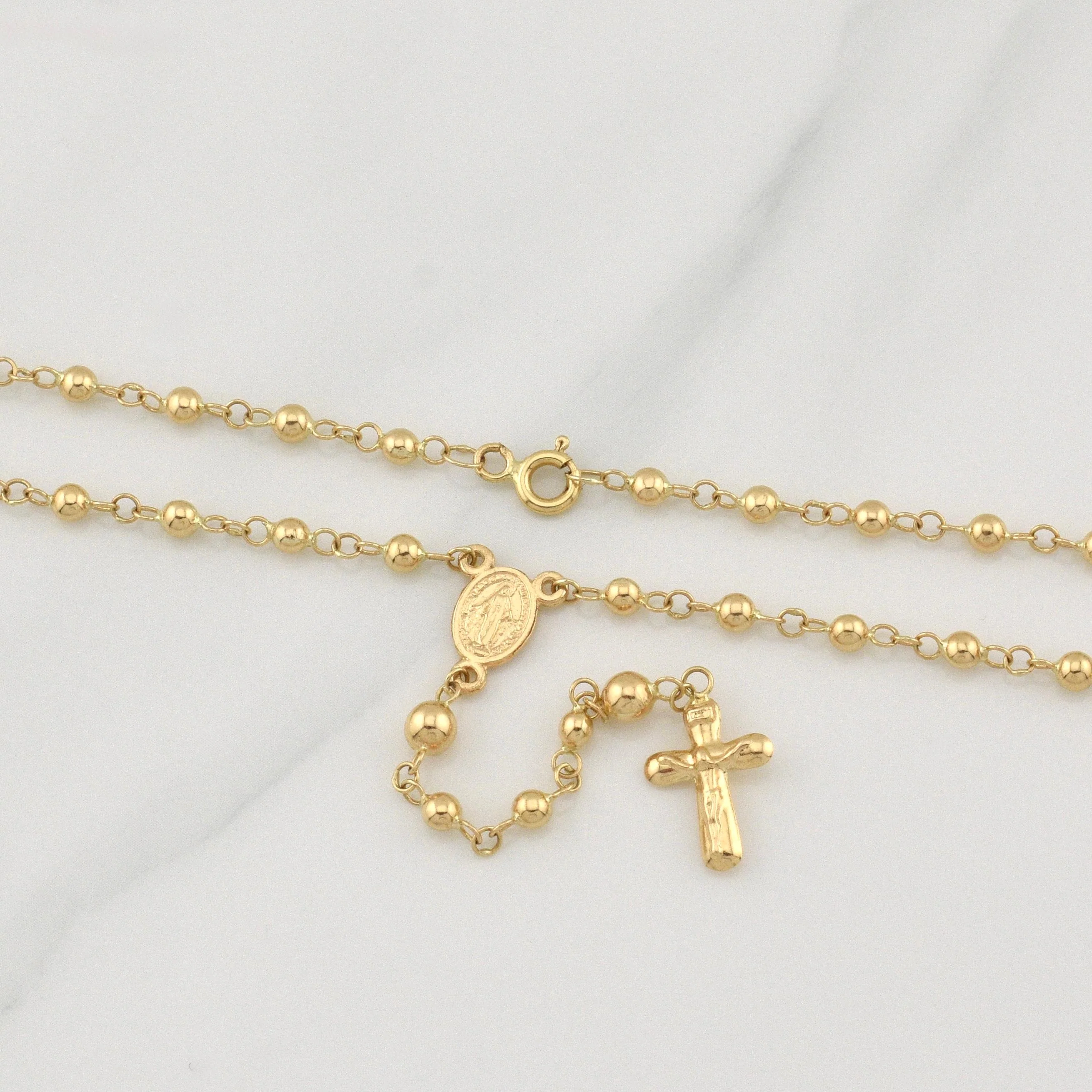 Rosario Virgen Milagrosa 6.1 g / 20 in / 3 - 4 mm Oro Amarillo 18K - Image 3