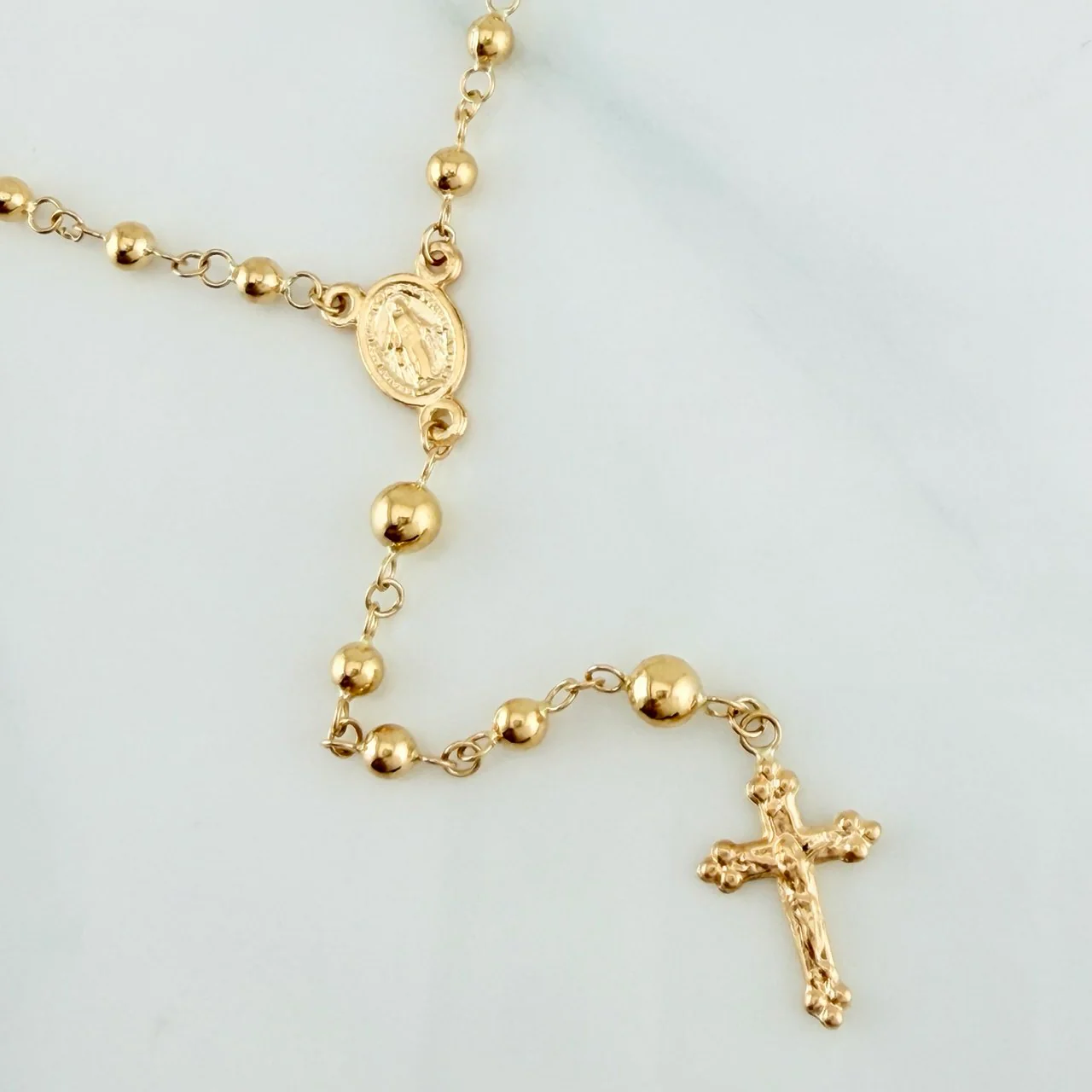Rosario Virgen Milagrosa 6.65 g / 20 in / 4mm-3 mm Oro Amarillo 18K