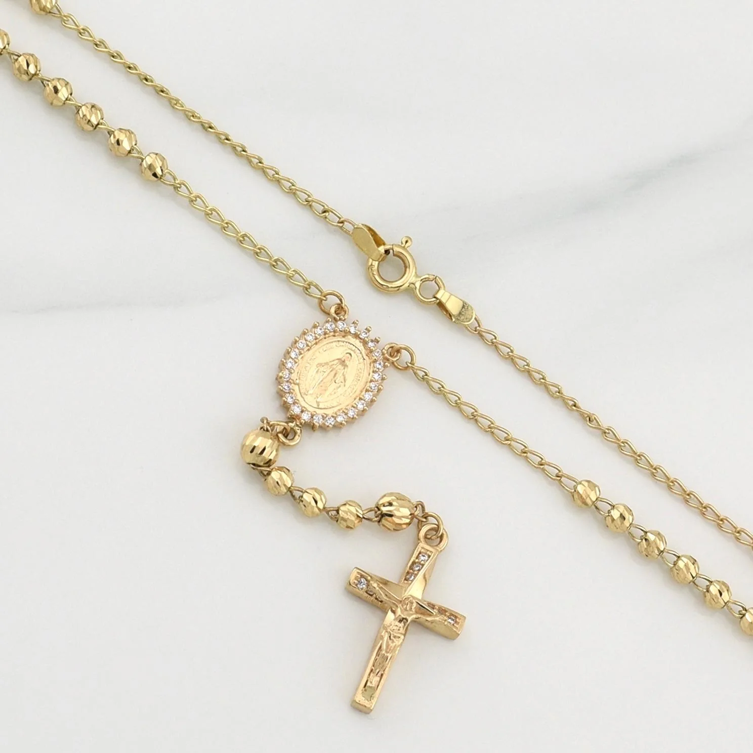 Rosario Virgen Milagrosa 8.65g / 20 in / 3 - 4mm Oro Amarillo 18K - Image 3