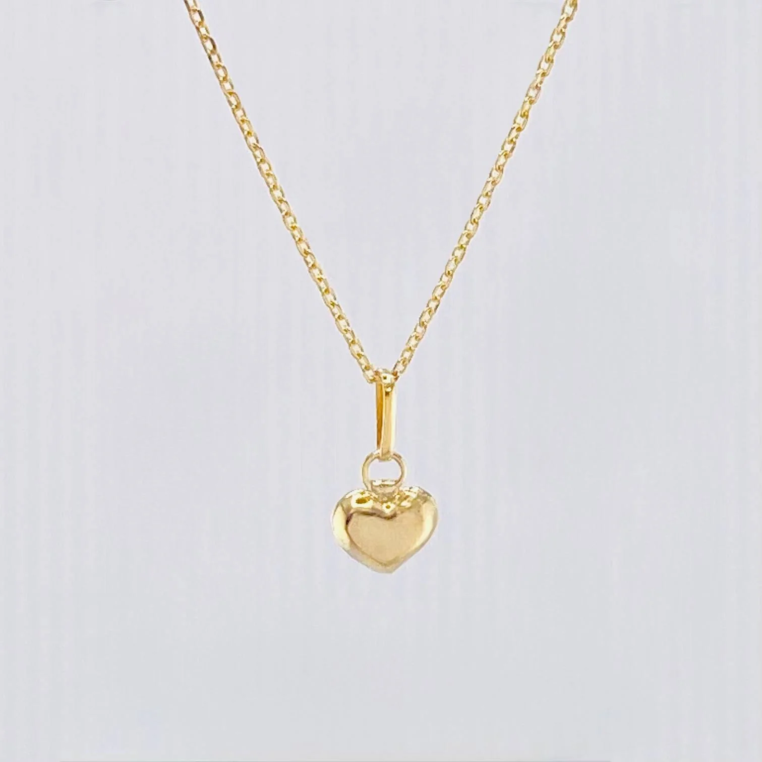 Set Cadena Aro Seguido + Dije Corazón / 0,95gr / 17 3/4 in Oro Amarillo 18K - Image 6