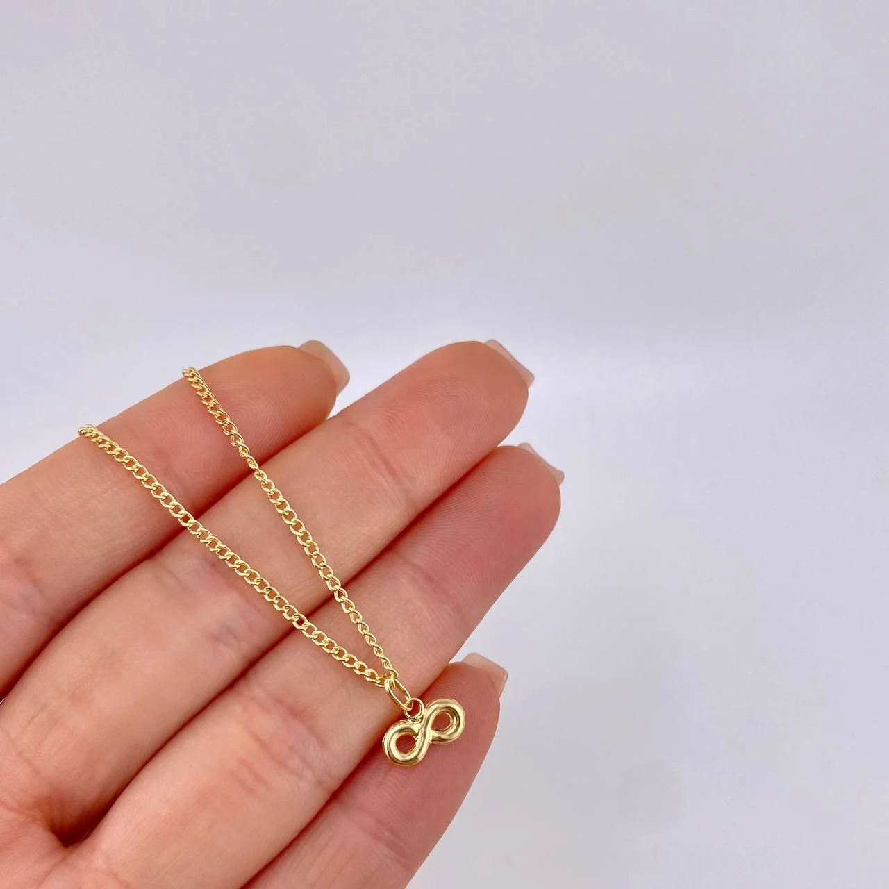 Set Cadena Cubana + Dije Infinito / 1.65gr / 18 in Oro Amarillo 18K - Image 5