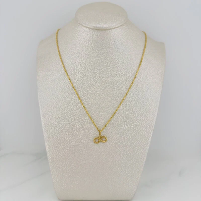 Set Cadena Lazo + Dije Infinito / 1,35 gr / 18 in Oro Amarillo 18K - Image 6
