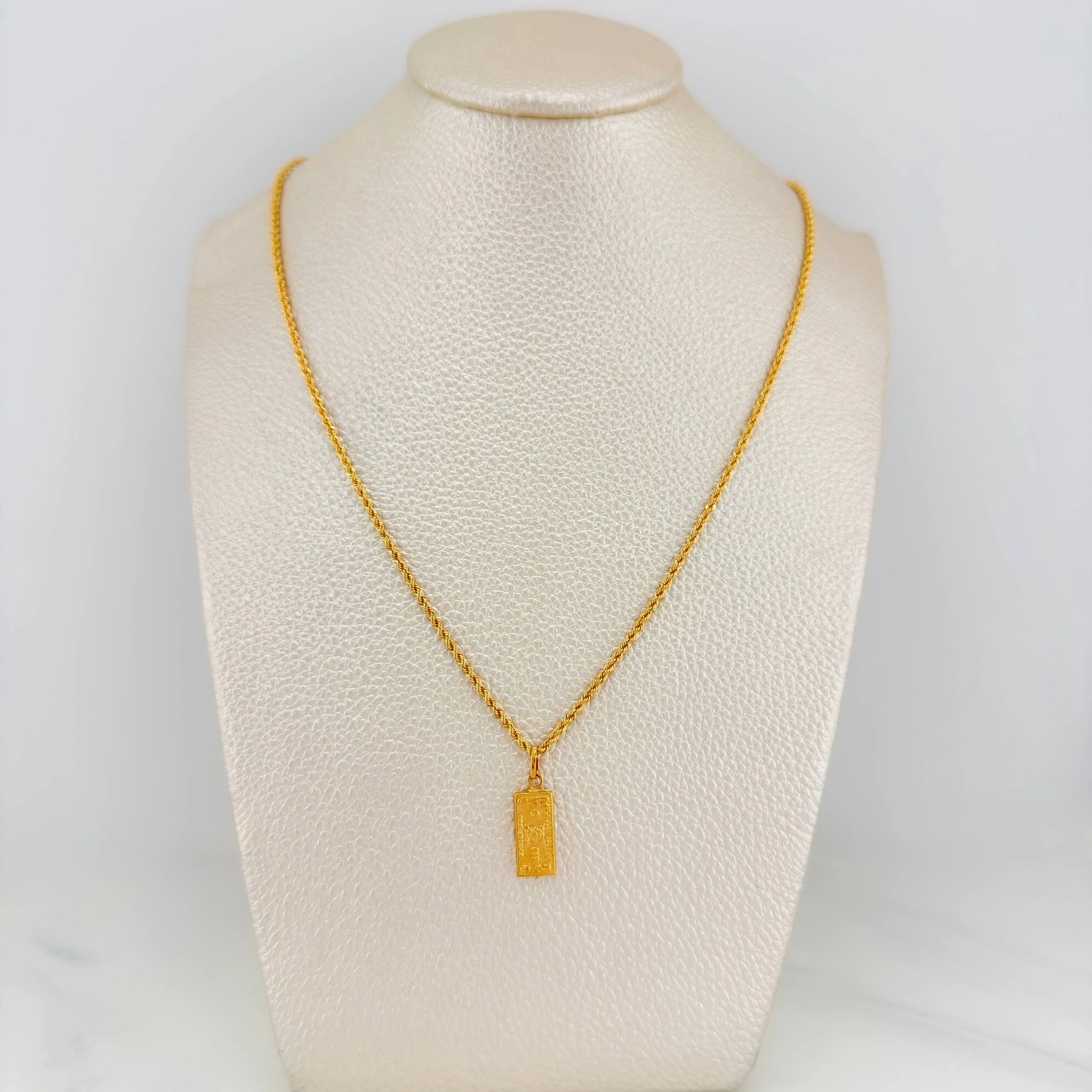 Set Cadena Lazo + Dije One Dolar / 2.85gr / 23 3/4 in Oro Amarillo 18K - Image 6