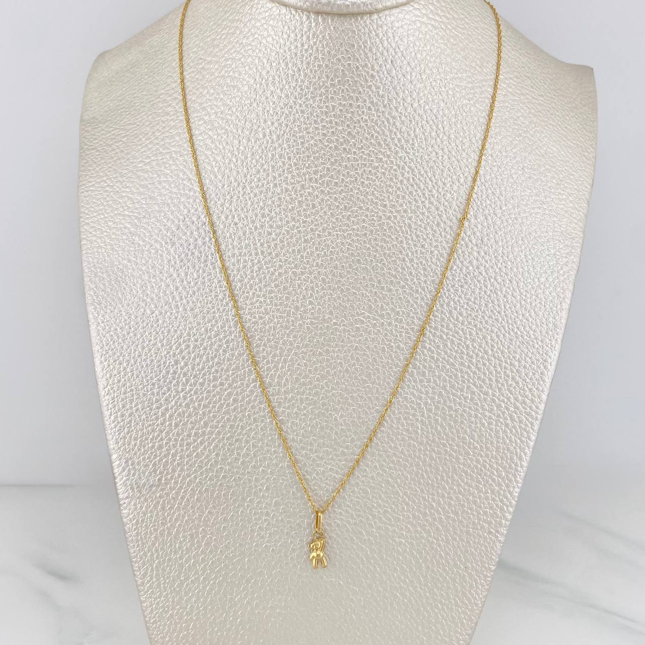 Set Cadena Singapur + Dije Oso / 1,35gr / 17 3/4 in Oro Amarillo 18K - Image 6