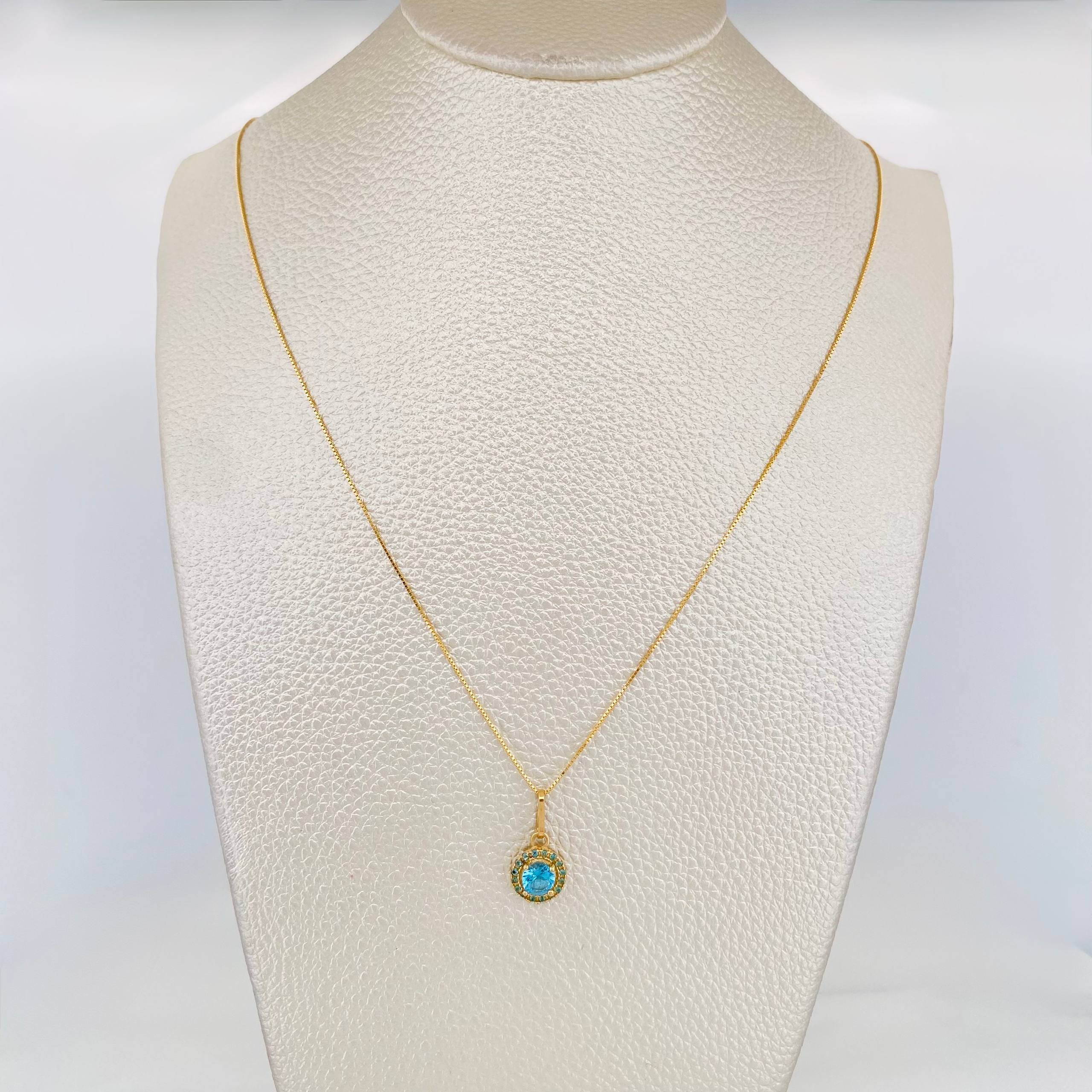 Set Cadena Veneciana + Dije Halo / 2.1g / 18 in Oro Amarillo 18K - Image 5