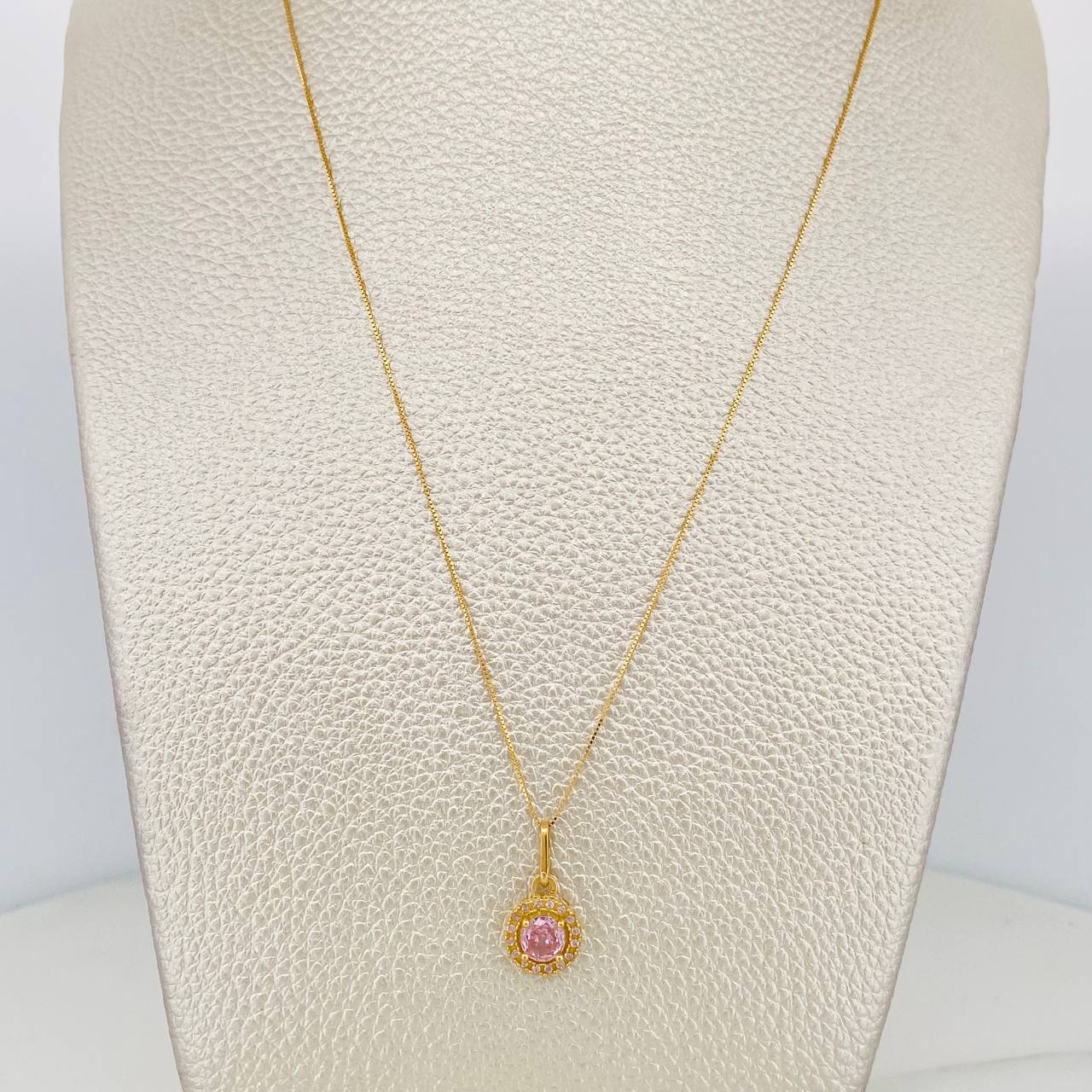 Set Cadena Veneciana + Dije Halo Circulo / 2.2 g / 17 3/4 in Oro Amarillo 18K - Image 5