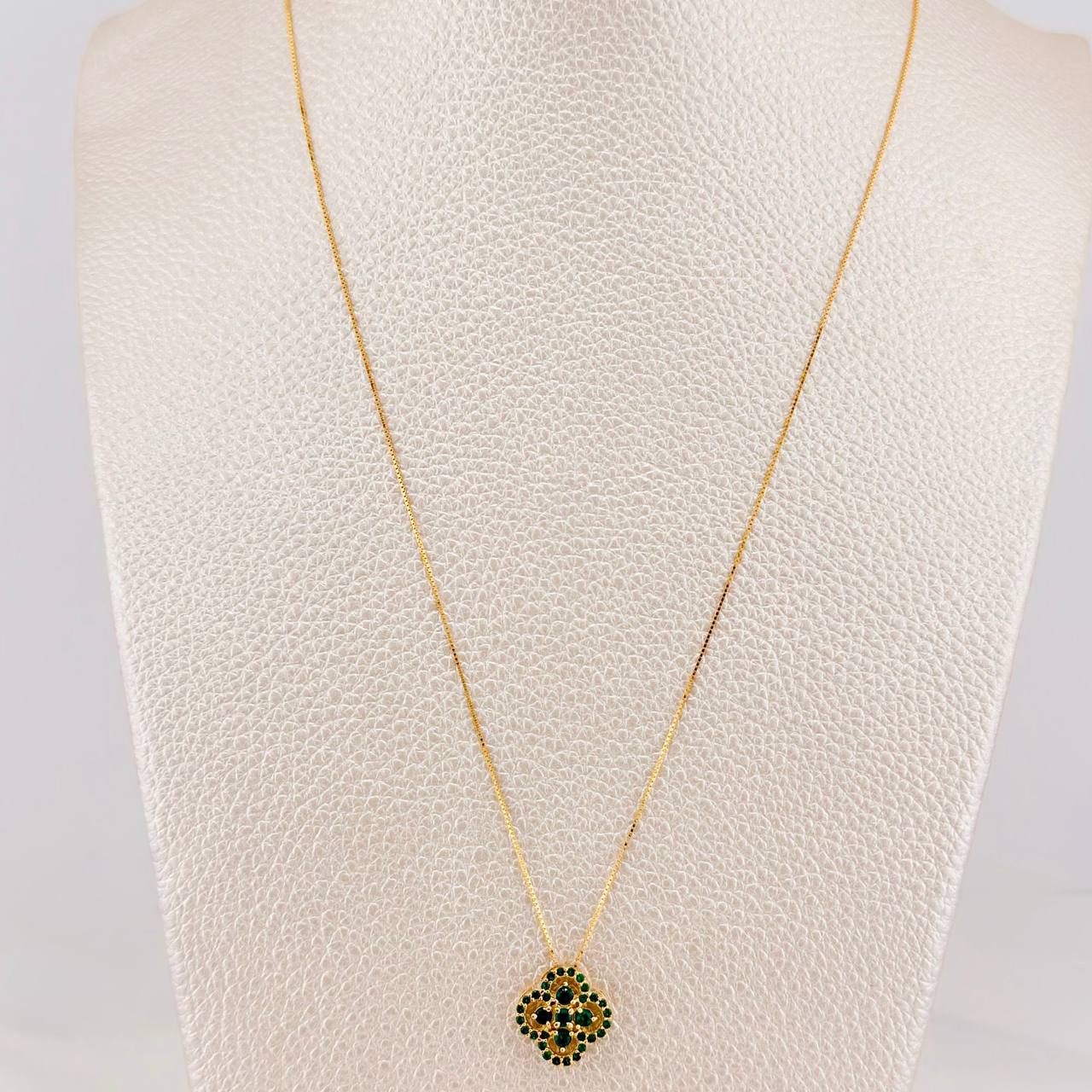 Set Cadena Veneciana + Dije Trebol / 2.4 g / 17 3/4 in Oro Amarillo 18K - Image 5