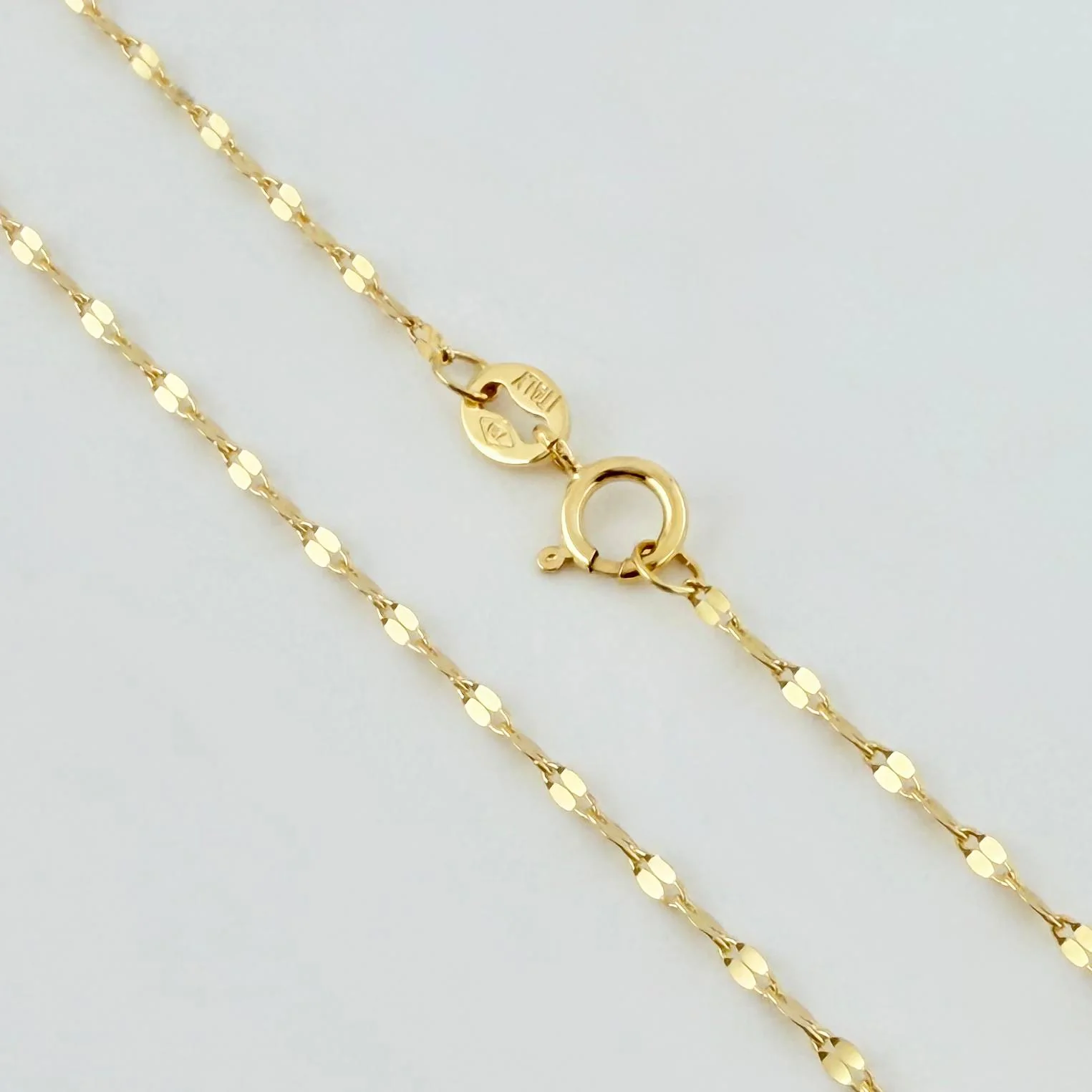 Set Cadena y Dije Flor Espejo + Cruz 1.25gr / 19 3/4 in / 1.3mm Oro Amarillo 18K - Image 3