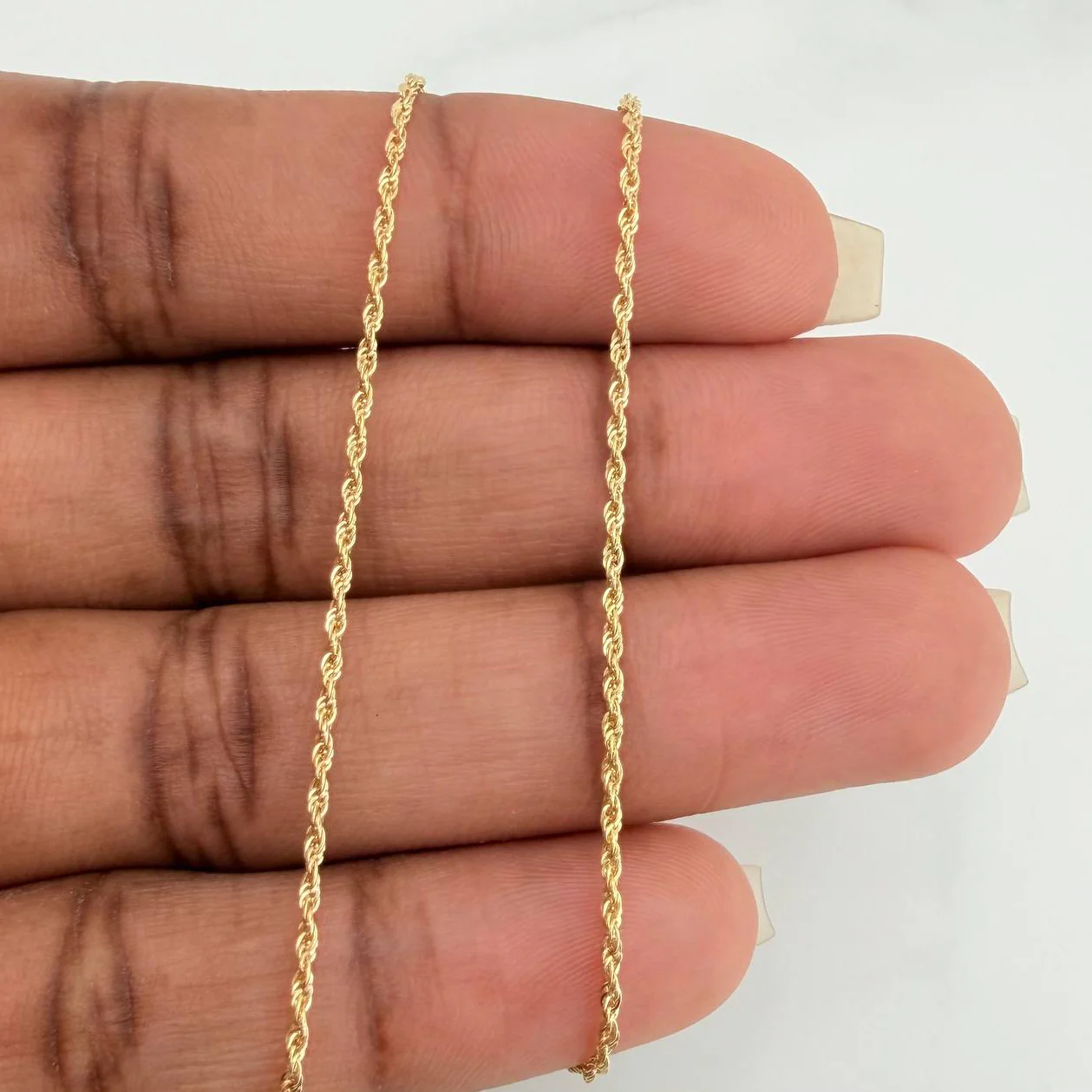 Set Cadena y Dije Lazo + Estrella 1.35gr / 15 3/4 in / 1.39mm Oro Amarillo 18K (Oferta) & - Image 3