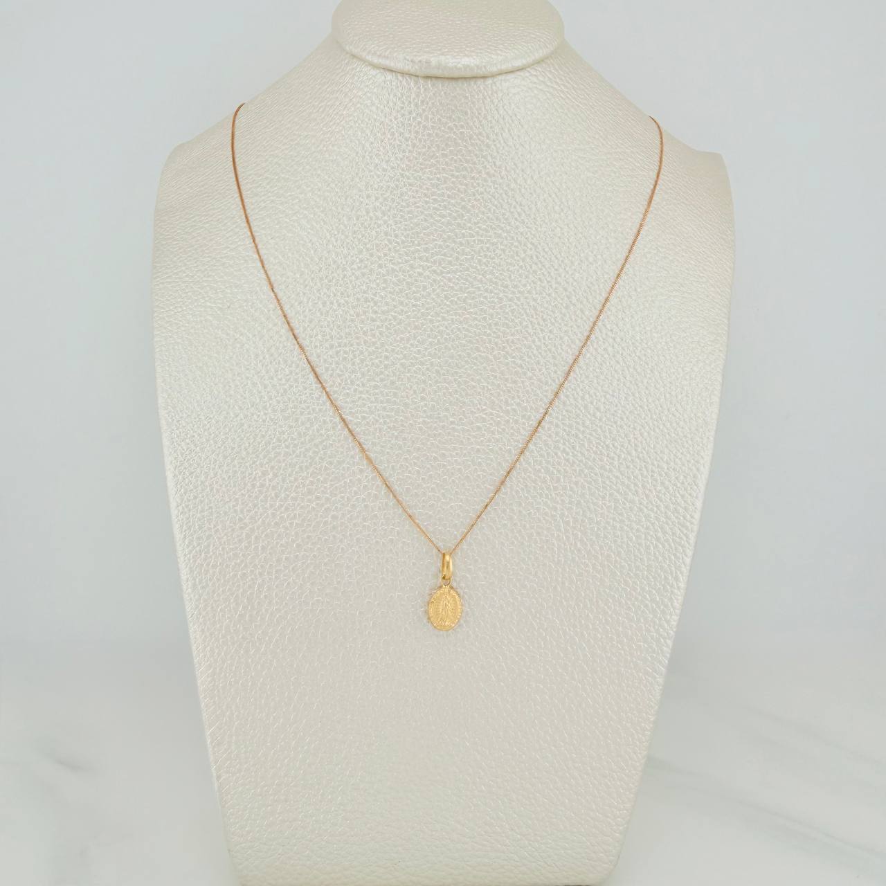 Set Cadena y Dije Veneciana+Virgen Guadalupe 1.3gr / 17 3/4 in / 0.3mm Oro Amarillo 18K $ - Image 6