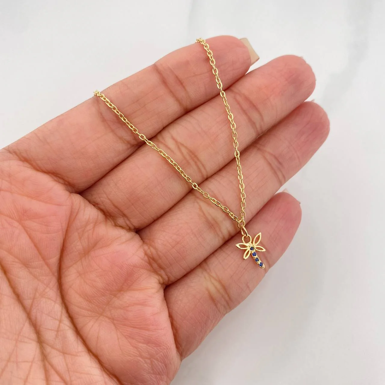 Tobillera Aro Seguido Libelula 1.6 g / 9 3/4 in / 0.4 mm Oro Amarillo 18K - Image 4