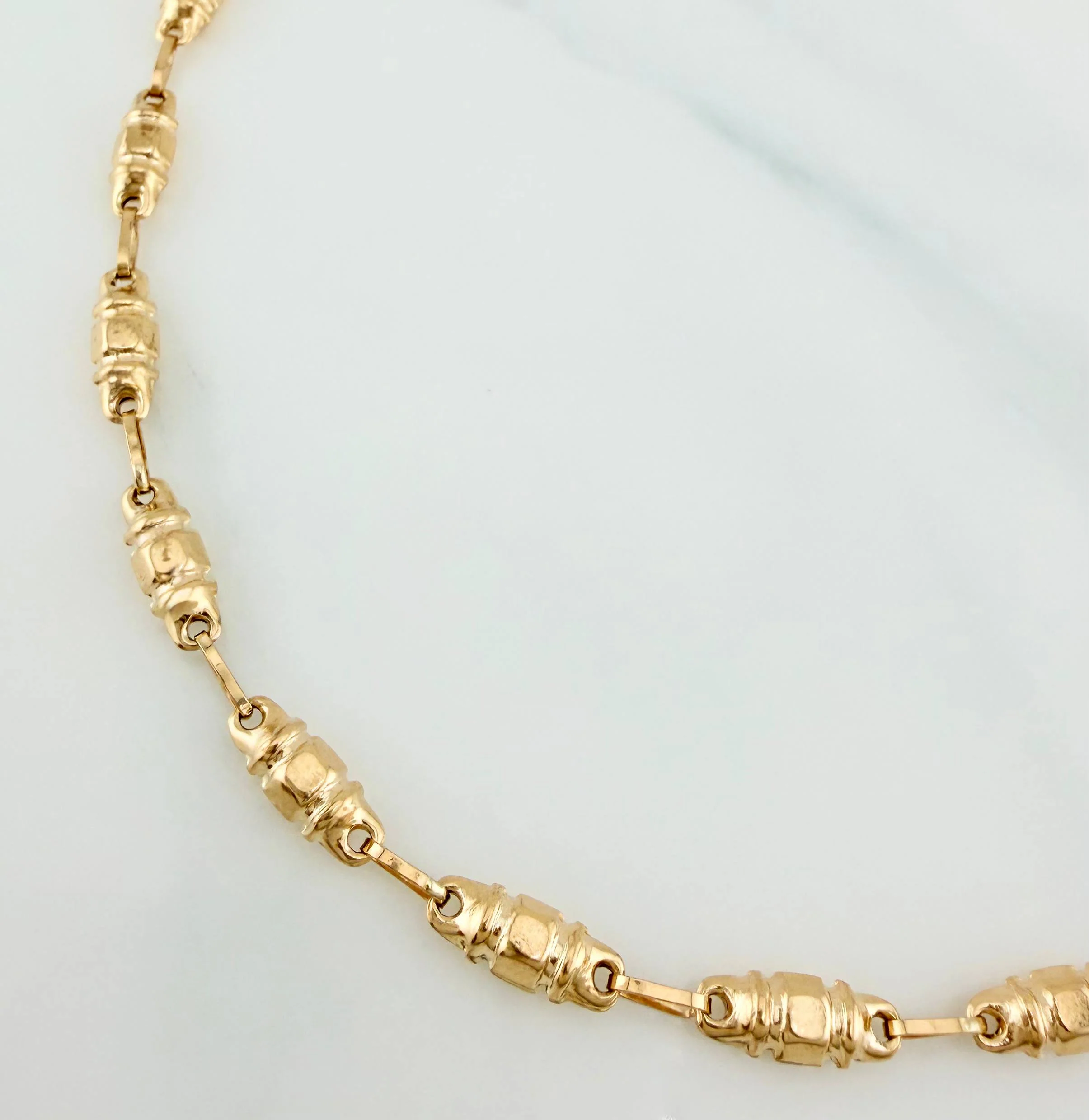 Tobillera Rustica Barril 3.65 g / 9 3/4 in / 3.6 mm Oro Amarillo 18K - Image 3