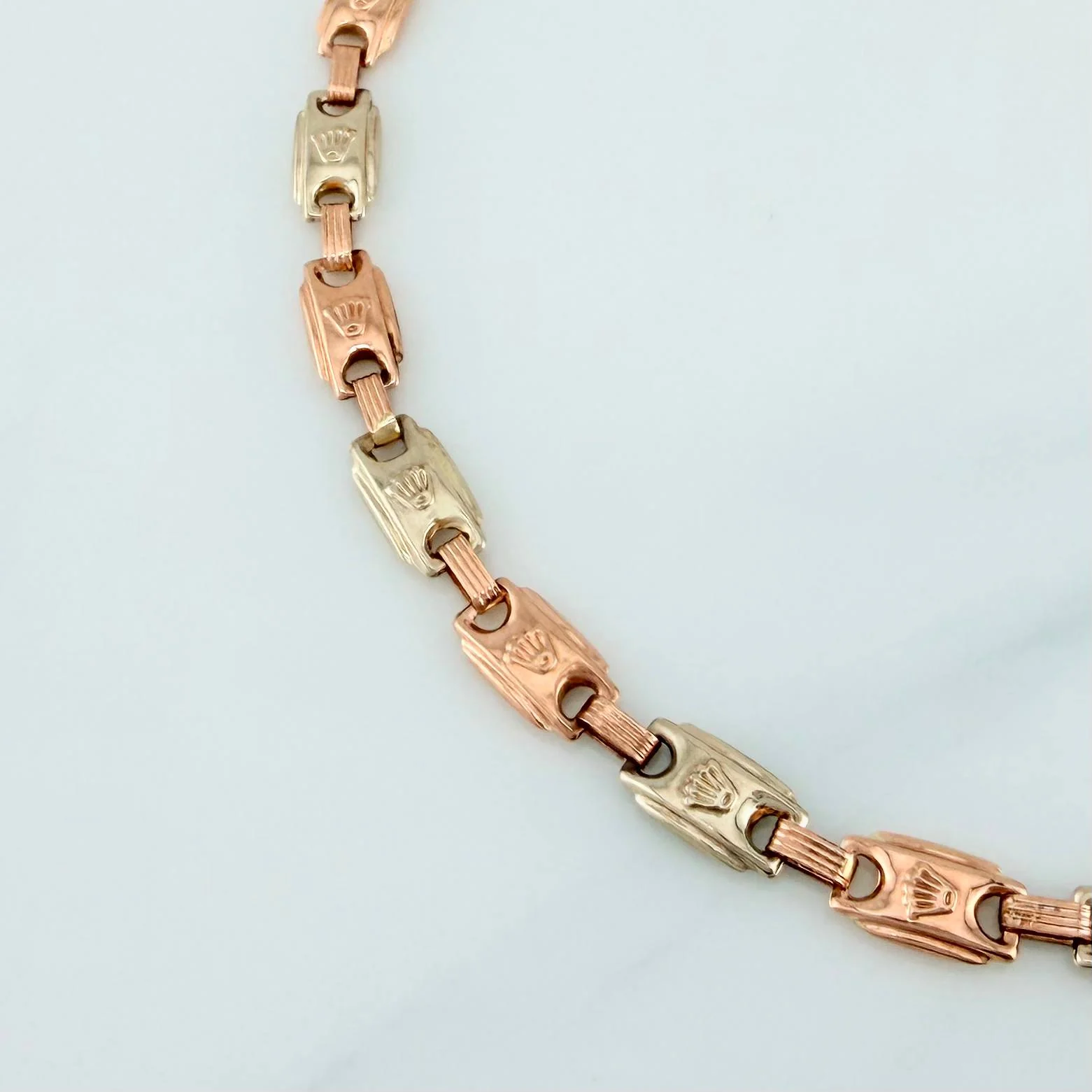 Tobillera Rustica Corona 6.55 g / 10 1/4 in / 5.7 mm Tres Oros 18K - Image 2