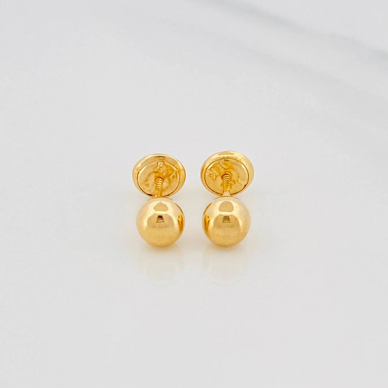 Topos Bola 0.7gr / 6mm Lisa Oro Amarillo 18K &