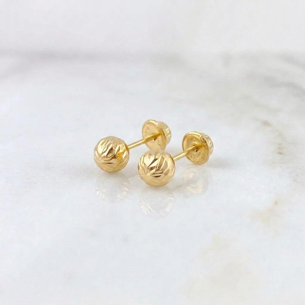Topos Bola Diamantada 0.7 g / in / 5 mm Oro Amarillo 18K