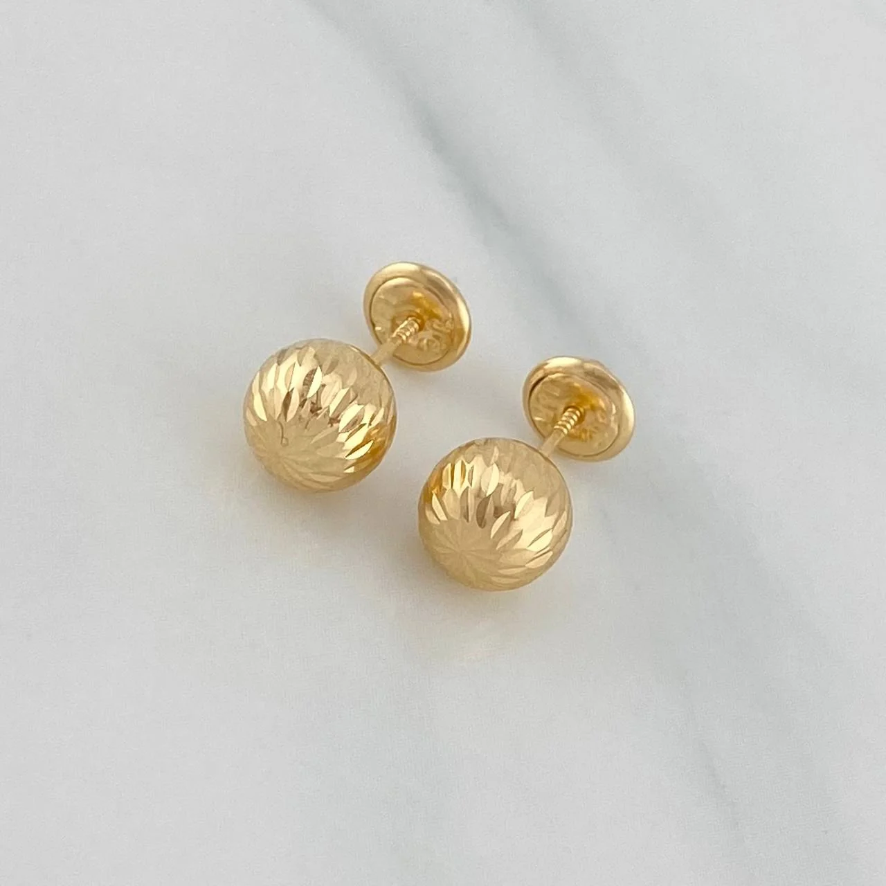 Topos Bola Diamantados 0.95 g / in / 7 mm Oro Amarillo 18K - Image 3