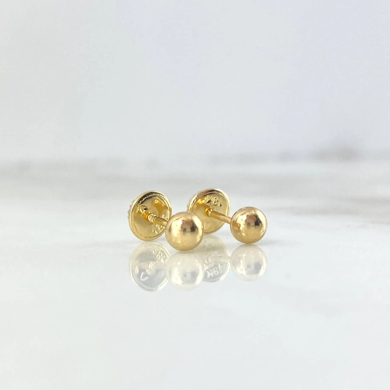 Topos Bola Lisa 0.45 g / in / 4 mm Oro Amarillo 18K - Image 2