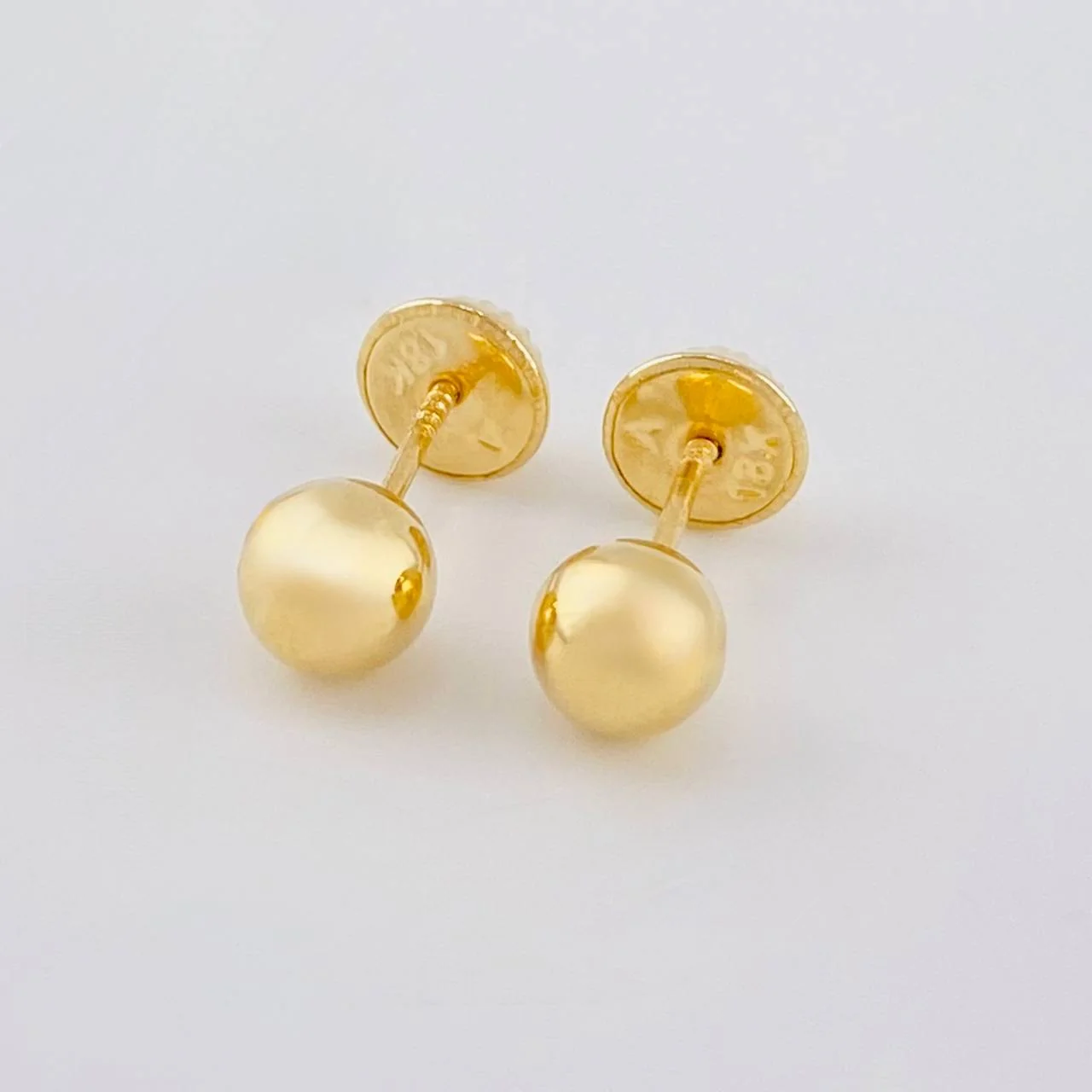 Topos Bola Lisa 0.6 g / in / 6 mm Oro Amarillo 18K - Image 4