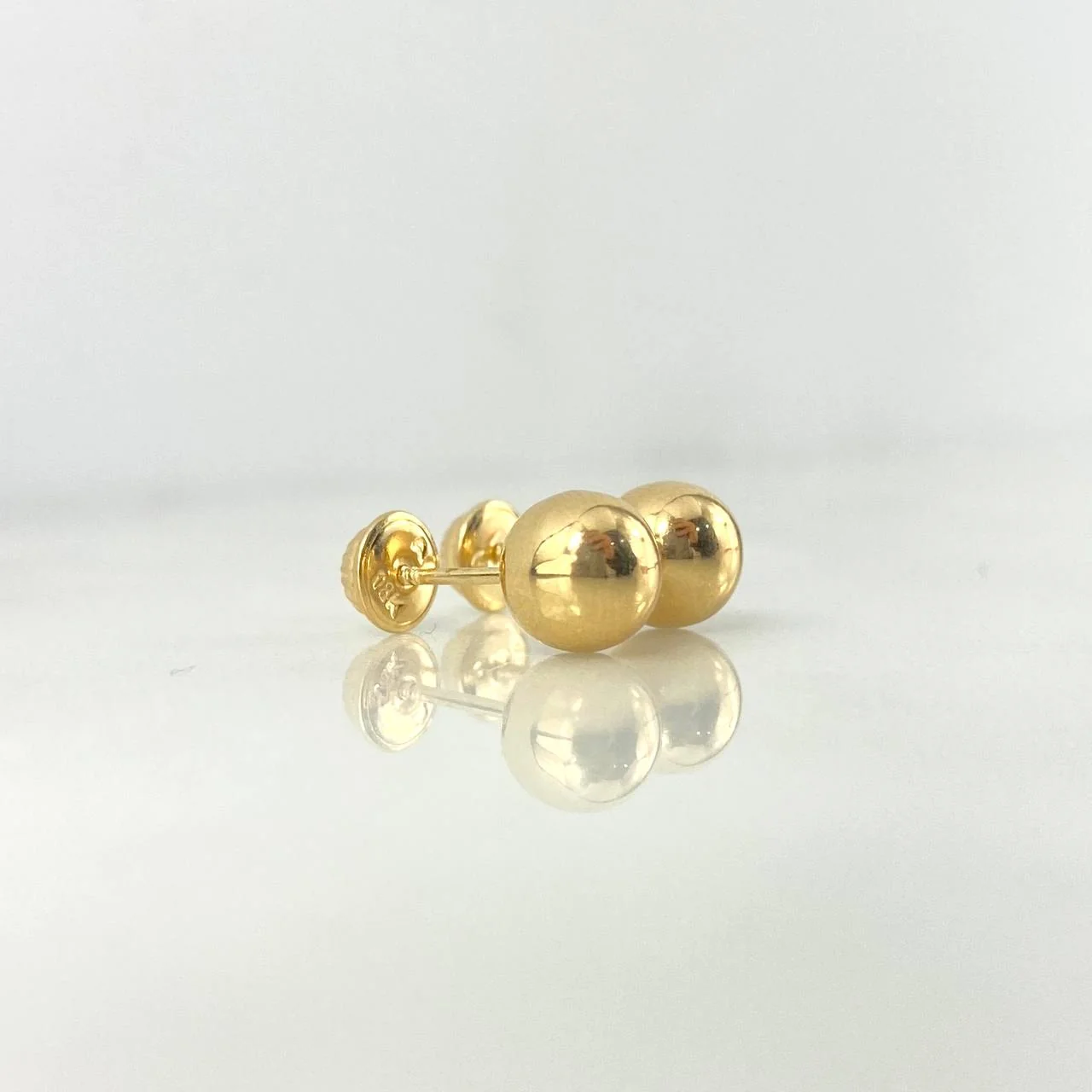 Topos Bola Lisa 0.9gr / 8mm Oro Amarillo 18K - Image 2