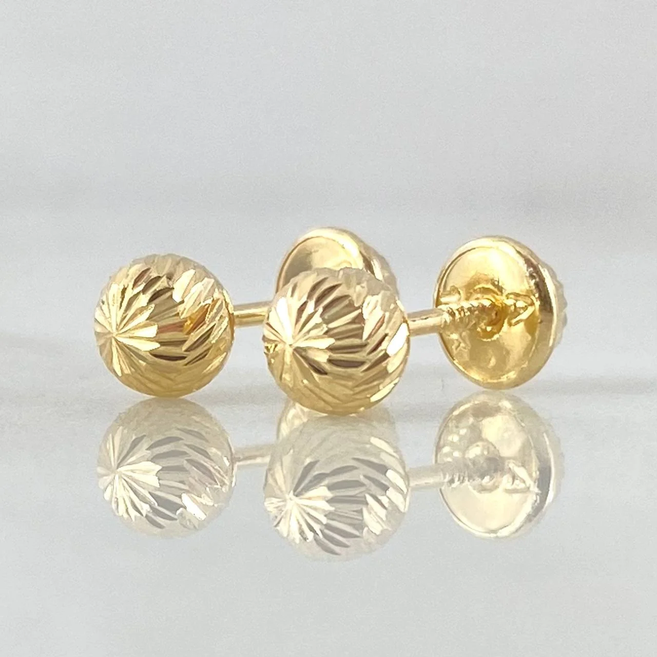 Topos Bolas Diamantada 0.7g / in / 6mm Oro Amarillo 18K - Image 2