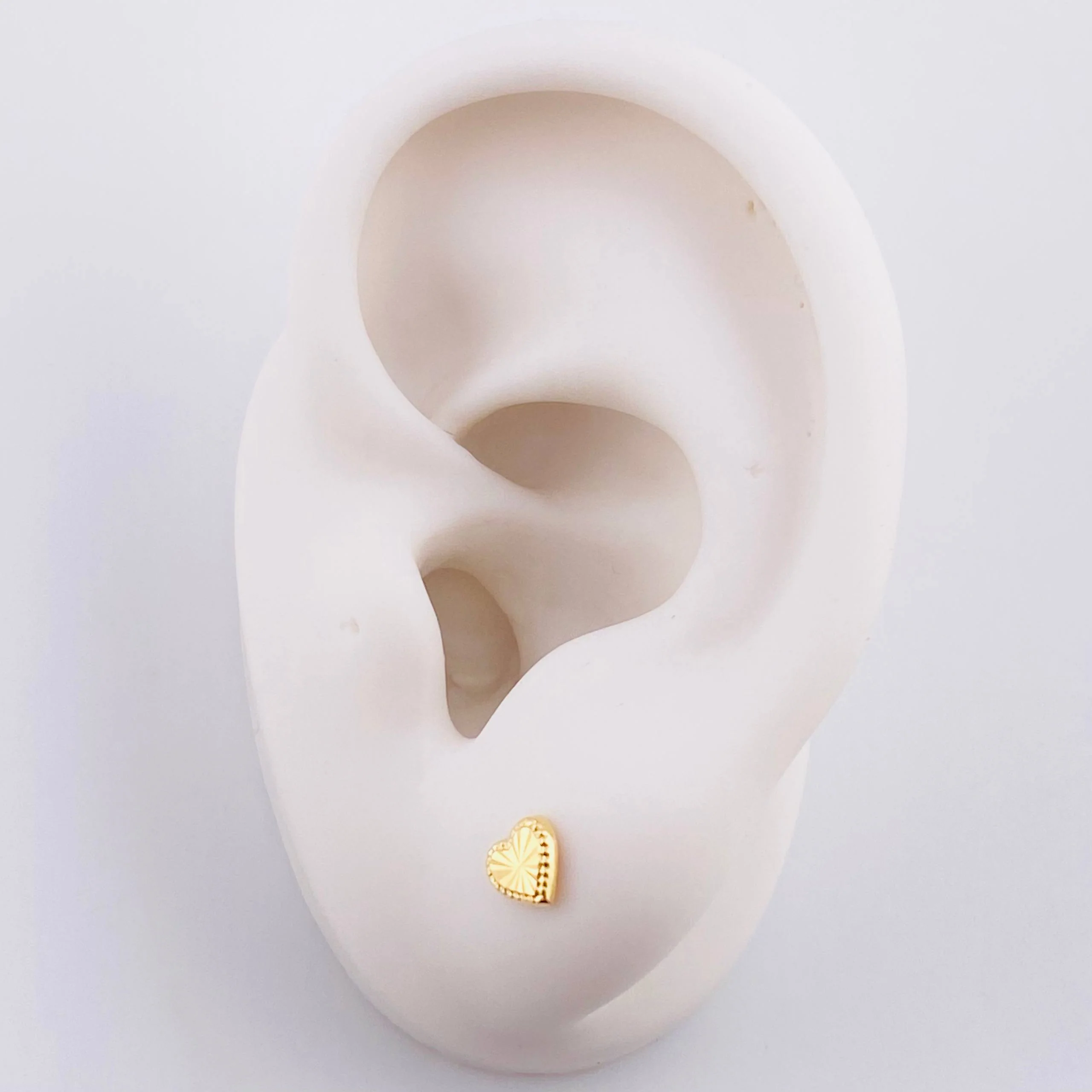 Topos Corazón Diamantado 0.5g / in / 4.95mm Oro Amarillo 18K - Image 4