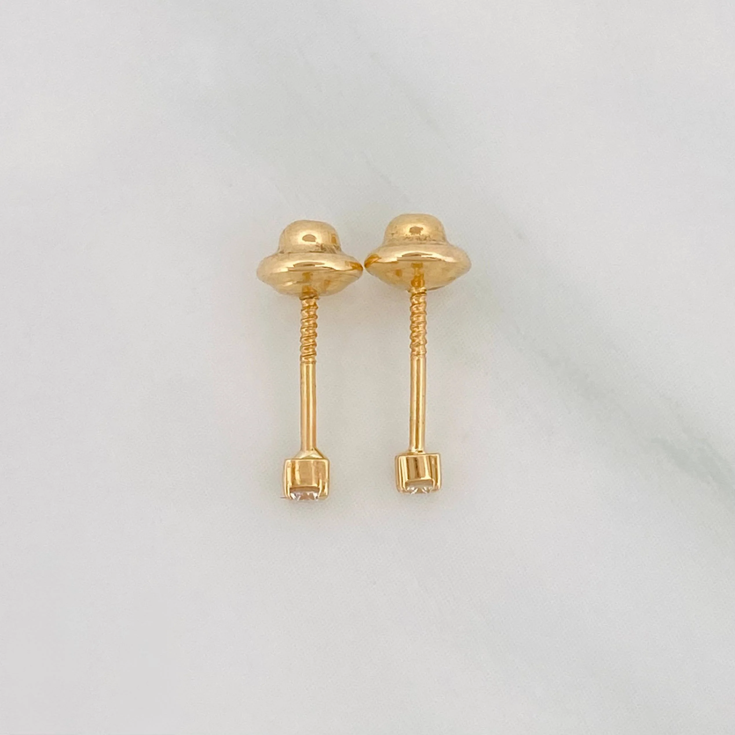 Topos Garra diamantes 0.6pts diamante 1pts Diamante 1pts 0.5g / in / 1.83mm Oro Amarillo 18K - Image 2