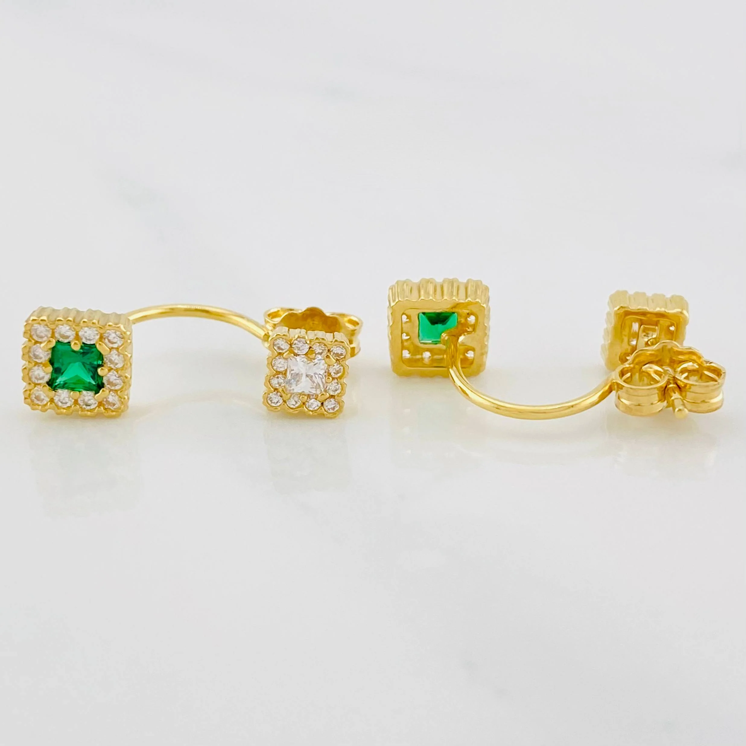Topos Halo cuadrado 3.3g / in / 6.5mm Oro Amarillo 18K - Image 3