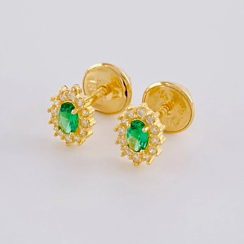 Topos Halo Ovalado 0.7 g / in / 6 mm Oro Amarillo 18K - Image 2