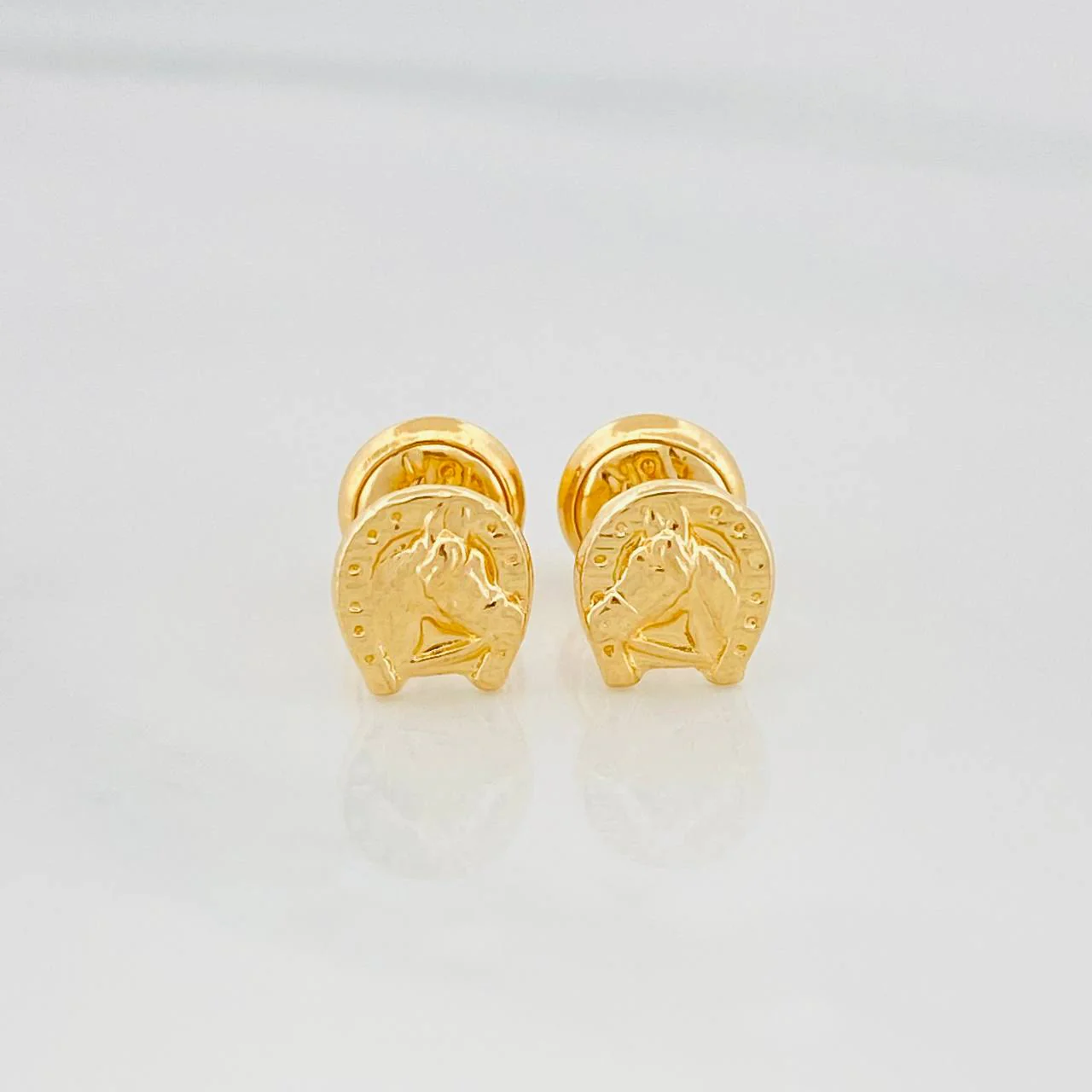 Topos Herradura Caballo 0.6 g / in / 4 mm Oro Amarillo 18K