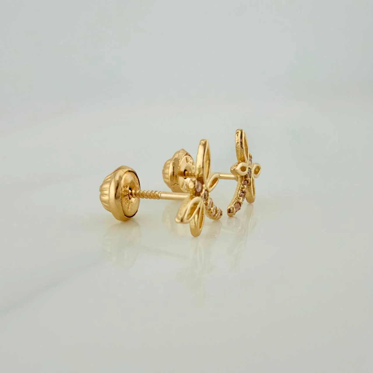Topos Libelula 0.85gr / 7.9mm Oro Amarillo 18K % - Image 3