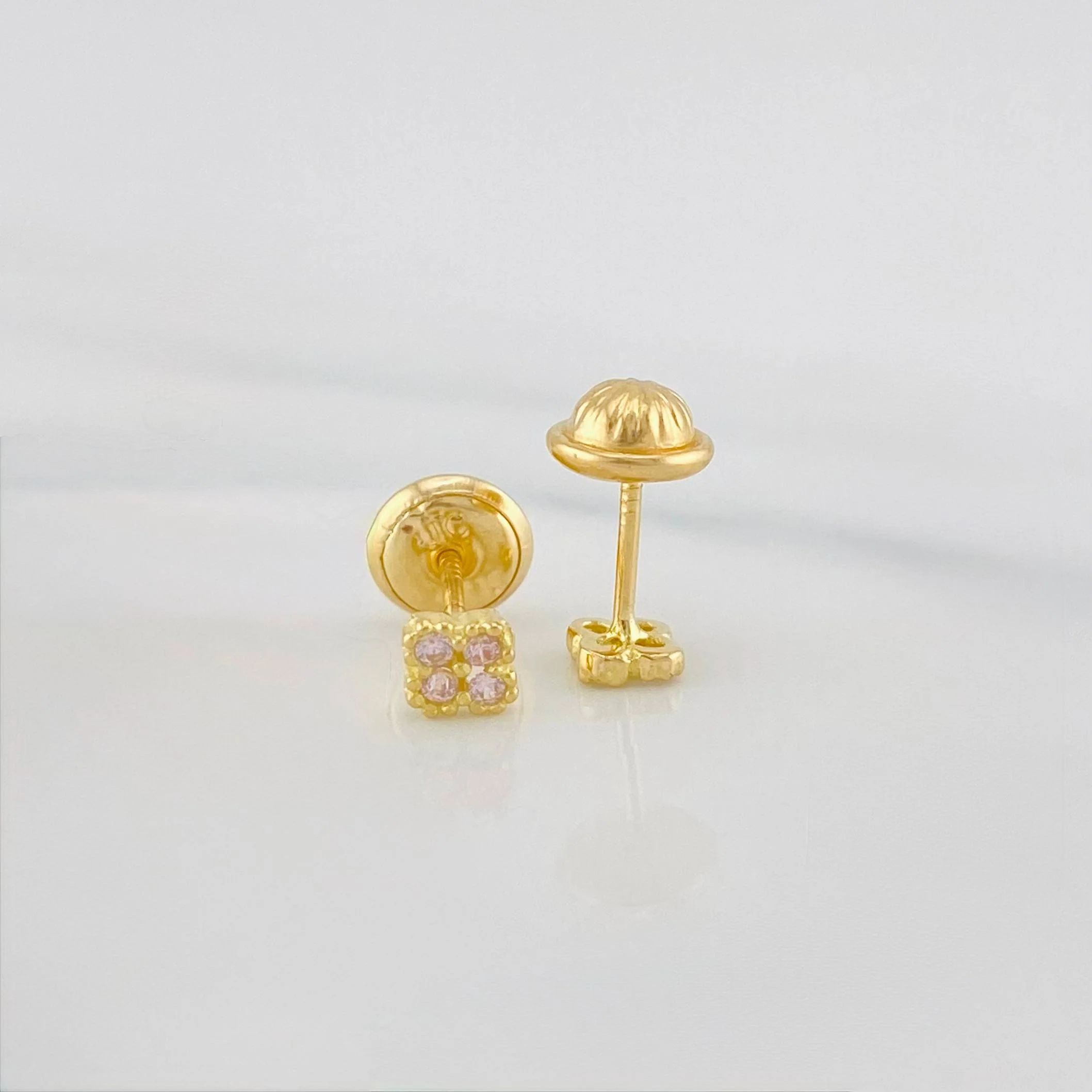 Topos Mini Trebol 0.7 g / in / 3.8 mm Oro Amarillo 18K - Image 3