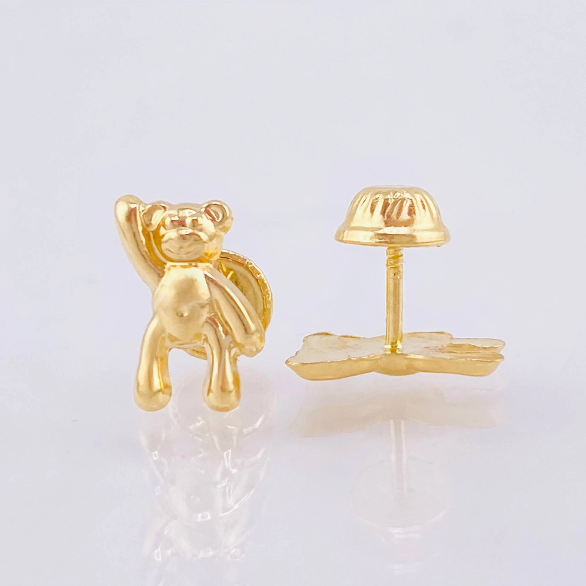 Topos Oso Mano Arriba 0.8gr / 1/2 in / Oro Amarillo 18K * - Image 3