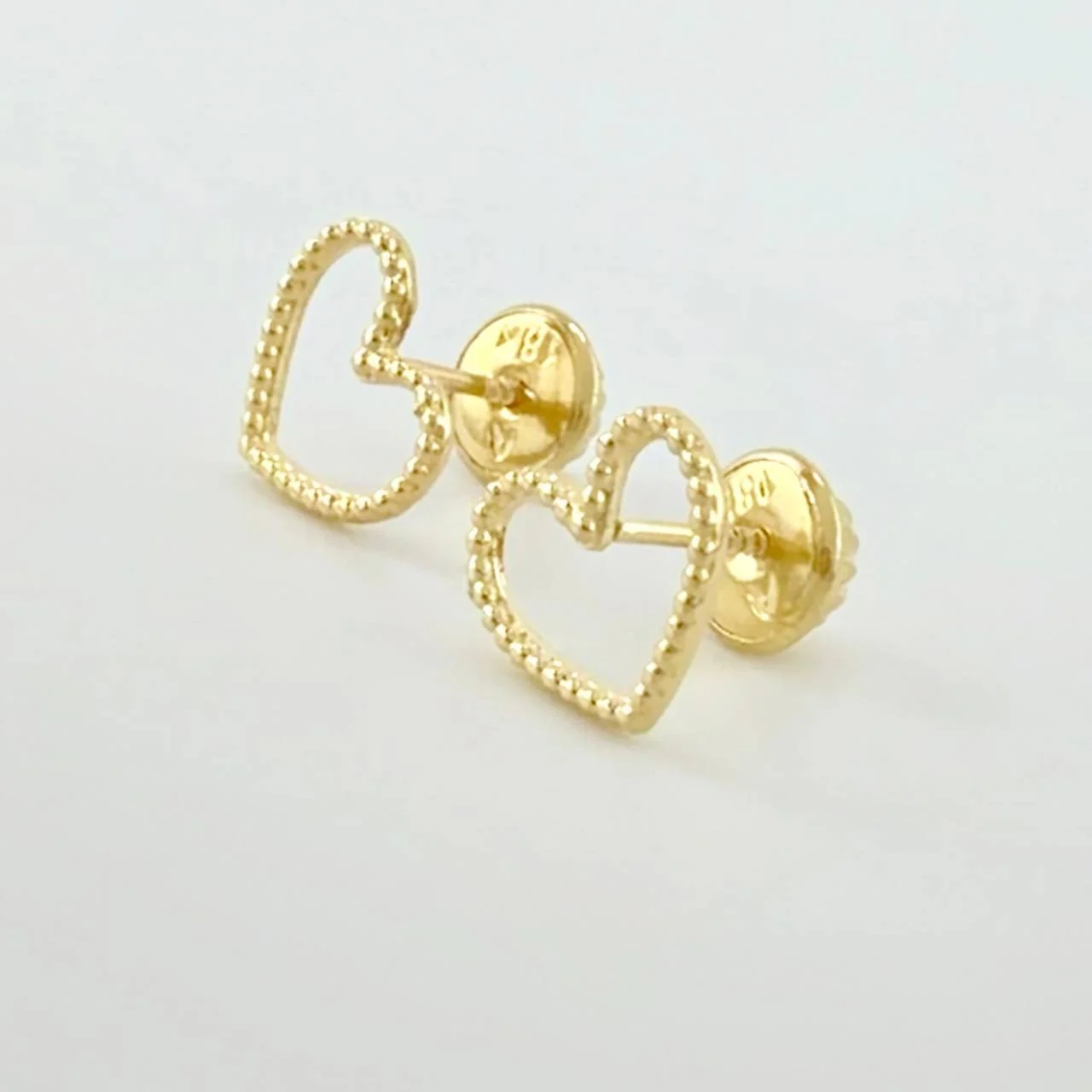 Topos Silueta Corazón Diamantado 0.8g / in / 8mm Oro Amarillo 18K - Image 2